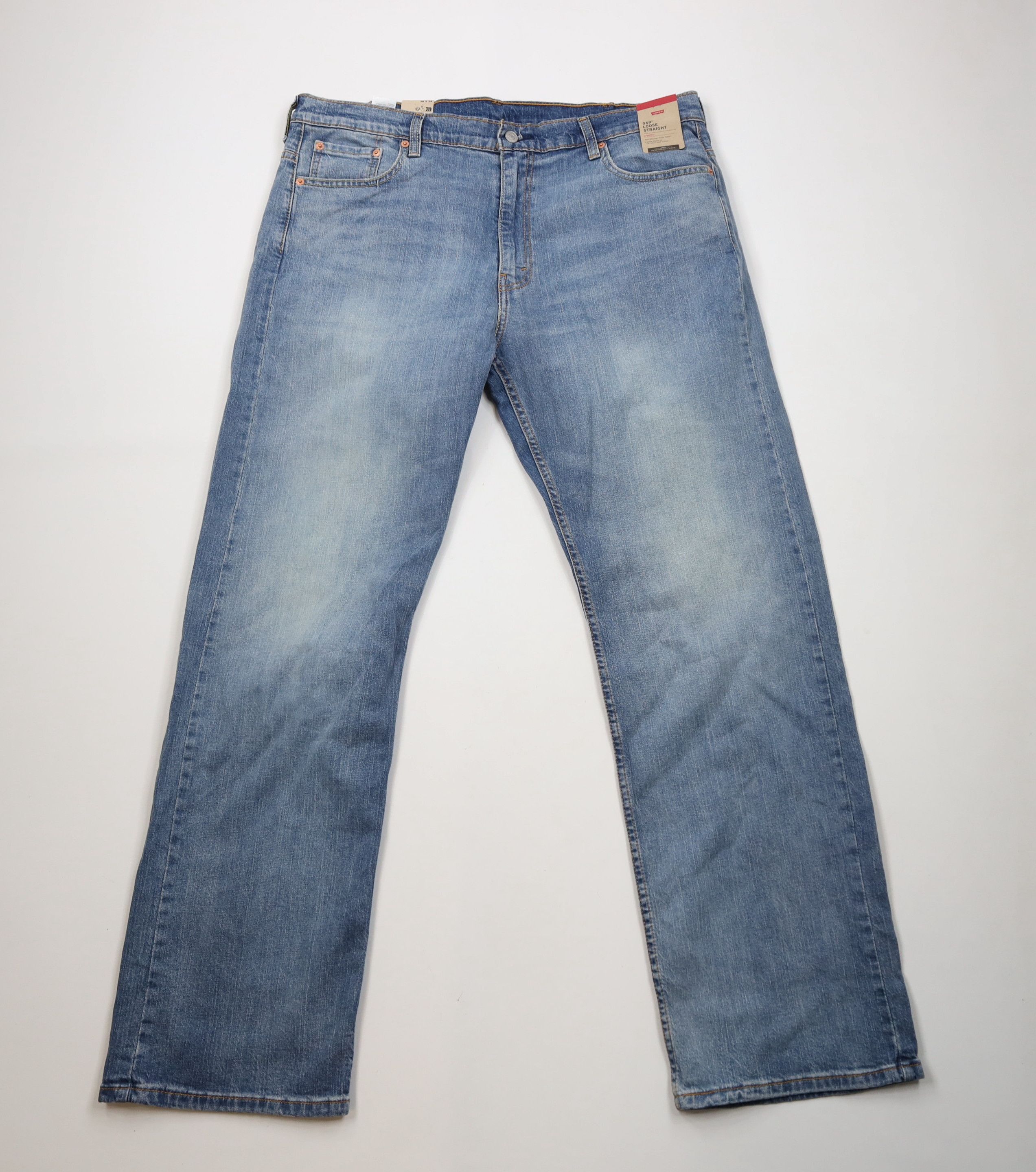 Levi's × Vintage Deadstock Vintage Y2K Levis 569 Straight Wide Leg Jeans Blue Size US 38 / EU 54 - 1 Thumbnail