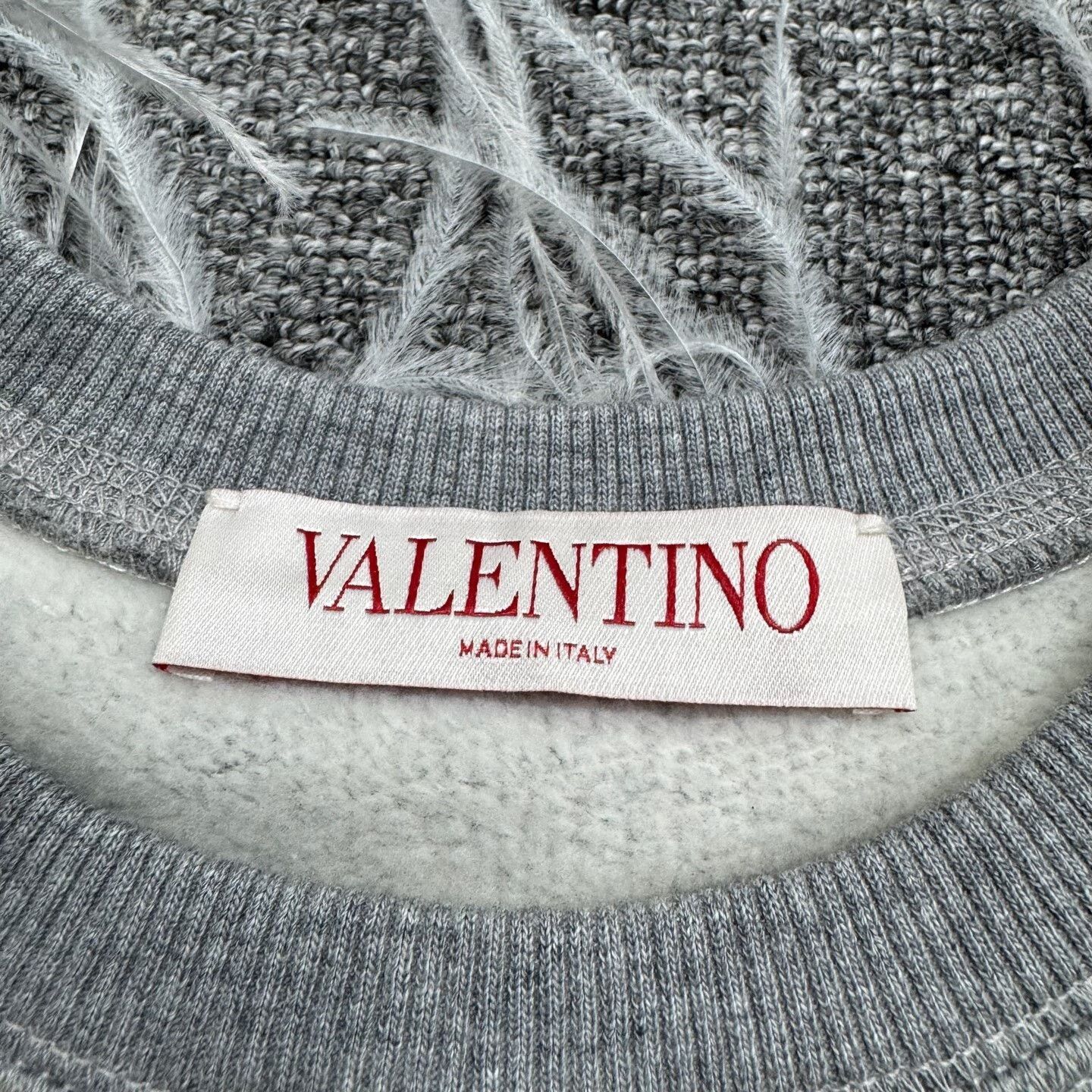 Valentino Valentino Feather Sweatshirt in Light Gray. Size XS / US 0-2 / IT 36-38 - 3 Thumbnail