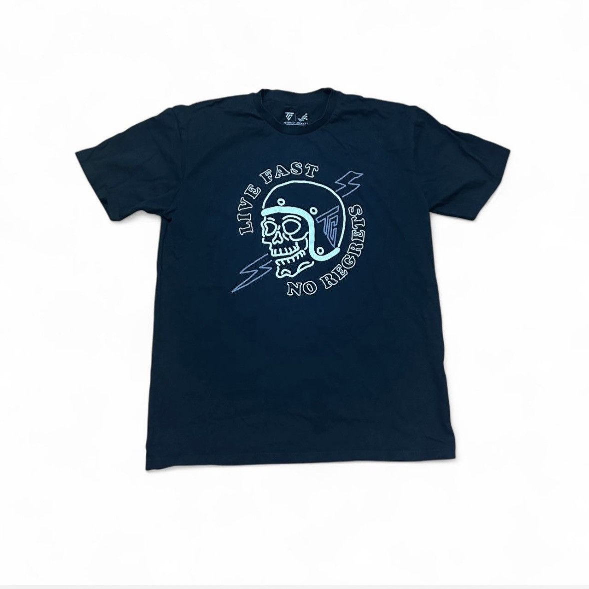 Other Feeling Lucky “Live Fast No Regrets” Skull T-Shirt Size US L / EU 52-54 / 3 - 1 Thumbnail