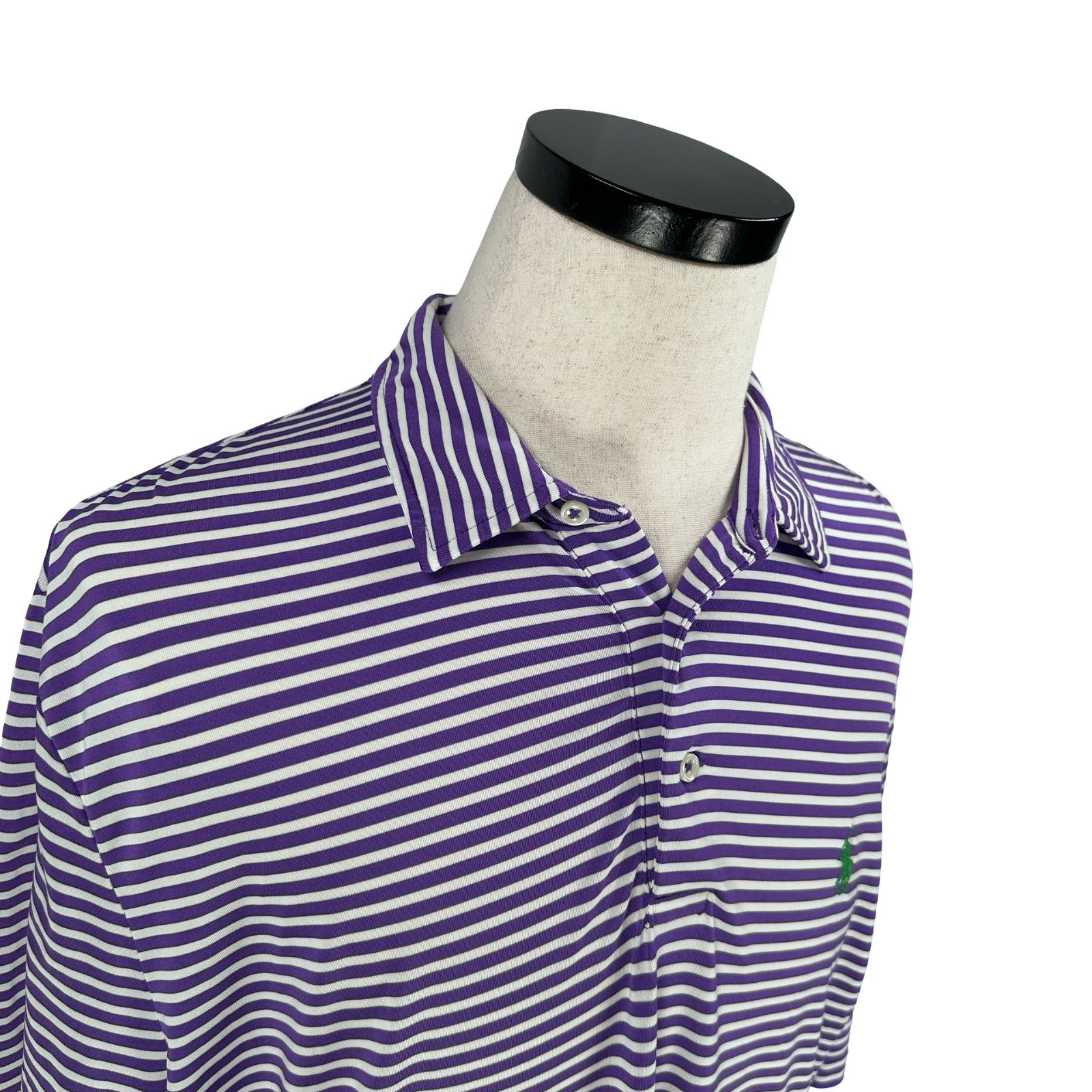 Polo Ralph Lauren Polo Ralph Lauren Performance Polo Shirt Men L Purple White Size US L / EU 52-54 / 3 - 2 Thumbnail