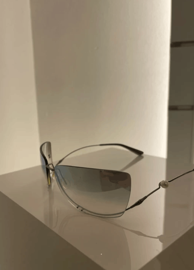 CHANEL Sunglasses 4053-H Rhinestone 4017 CCLogo Vintage