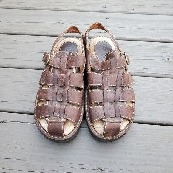 Vintage Vintage 90s y2k Born Greek Fisherman Chunky Platform Sandals Size US 12 / EU 45 - 7 Thumbnail