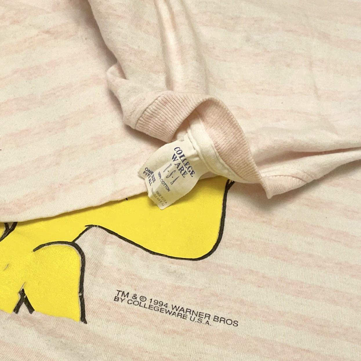 Vintage VINTAGE 90s Looney Tunes Tweety Bird Sailor Cartoon Big Face T-Shirt XXL Pink Mens Size US XXL / EU 58 / 5 - 2 Thumbnail
