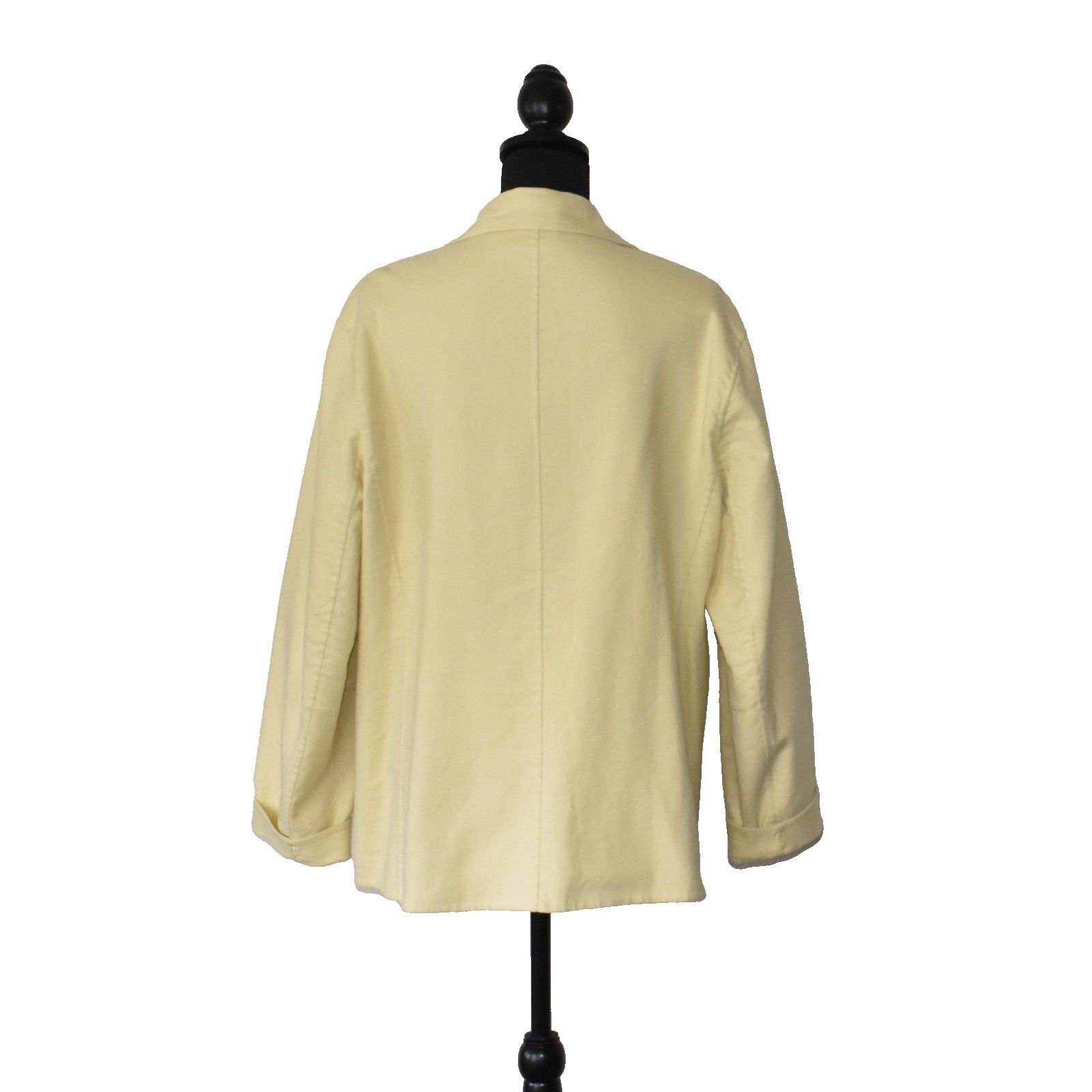Eileen Fisher EILEEN FISHER Yellow Cotton Blend Double Breasted Jacket 1X Size XL / US 12-14 / IT 48-50 - 5 Thumbnail