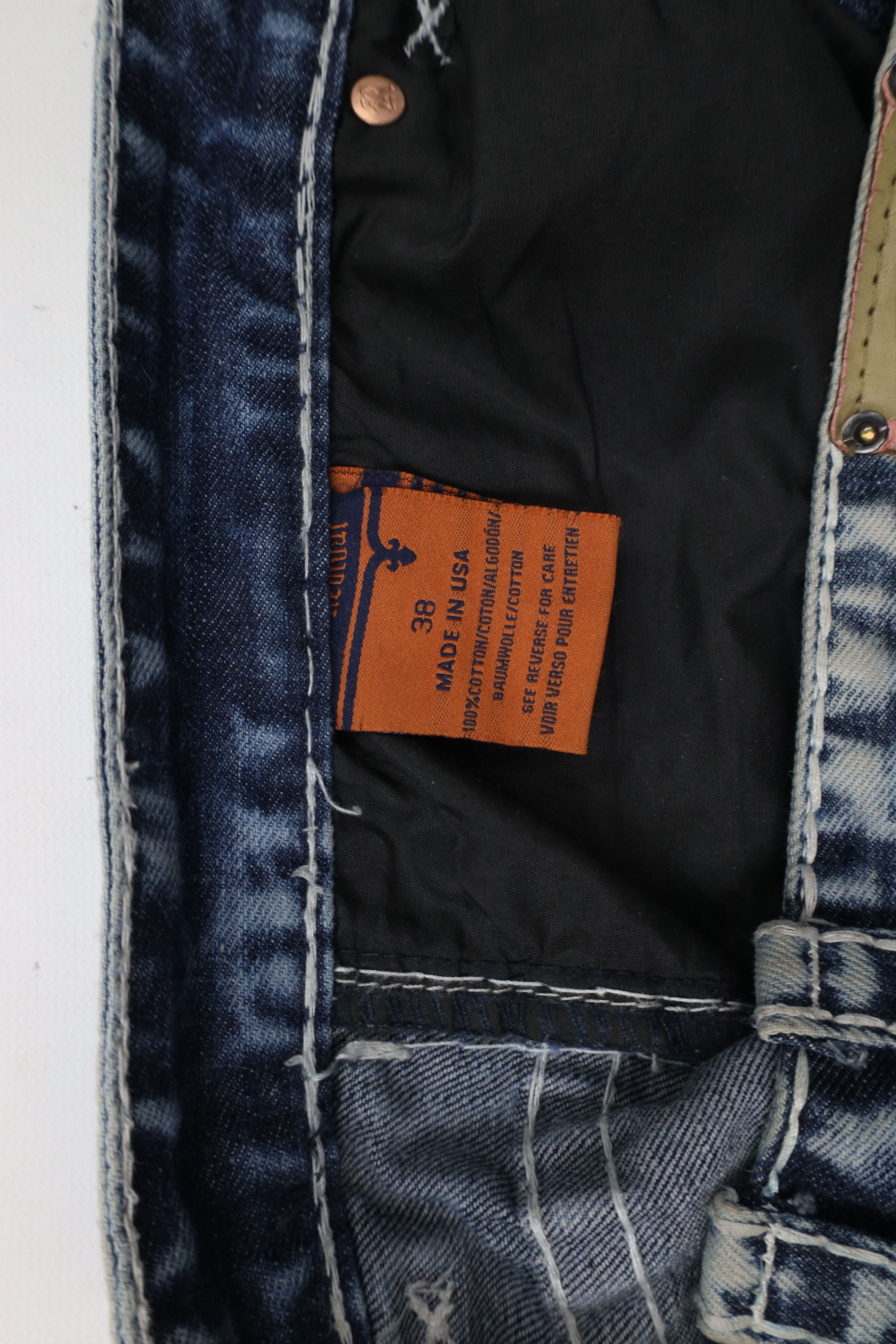 Rock Revival × Vintage Rock Revival Thick Stitch Tate Straight Stretch Jeans Size US 38 / EU 54 - 8 Thumbnail