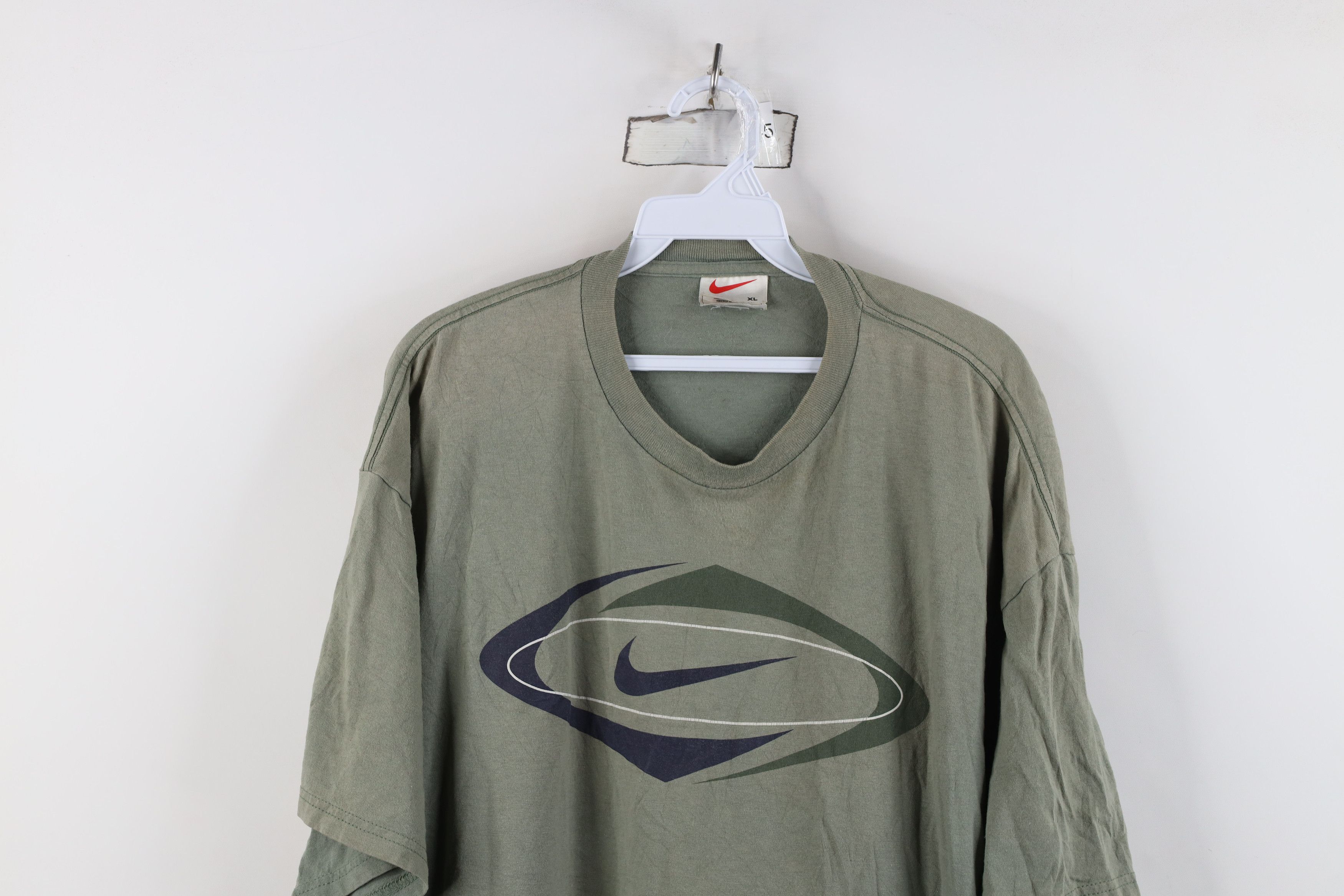 Nike Vintage 90s Nike Center Swoosh Short Sleeve T-Shirt Green Size US XL / EU 56 / 4 - 2 Thumbnail