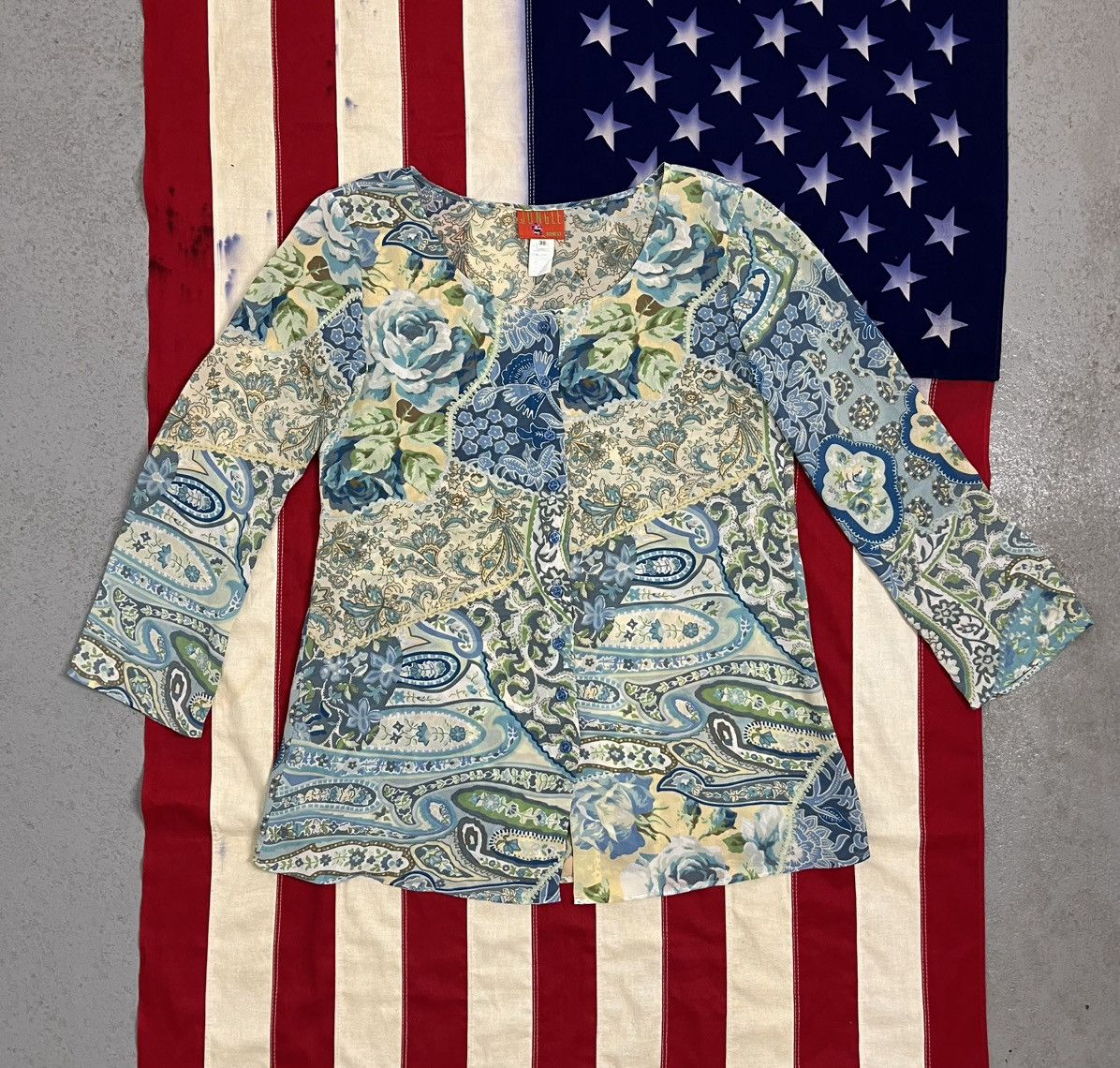 Kenzo Jungle Print Floral Boho Blouse Women's Size M / US 6-8 / IT 42-44 - 1 Thumbnail