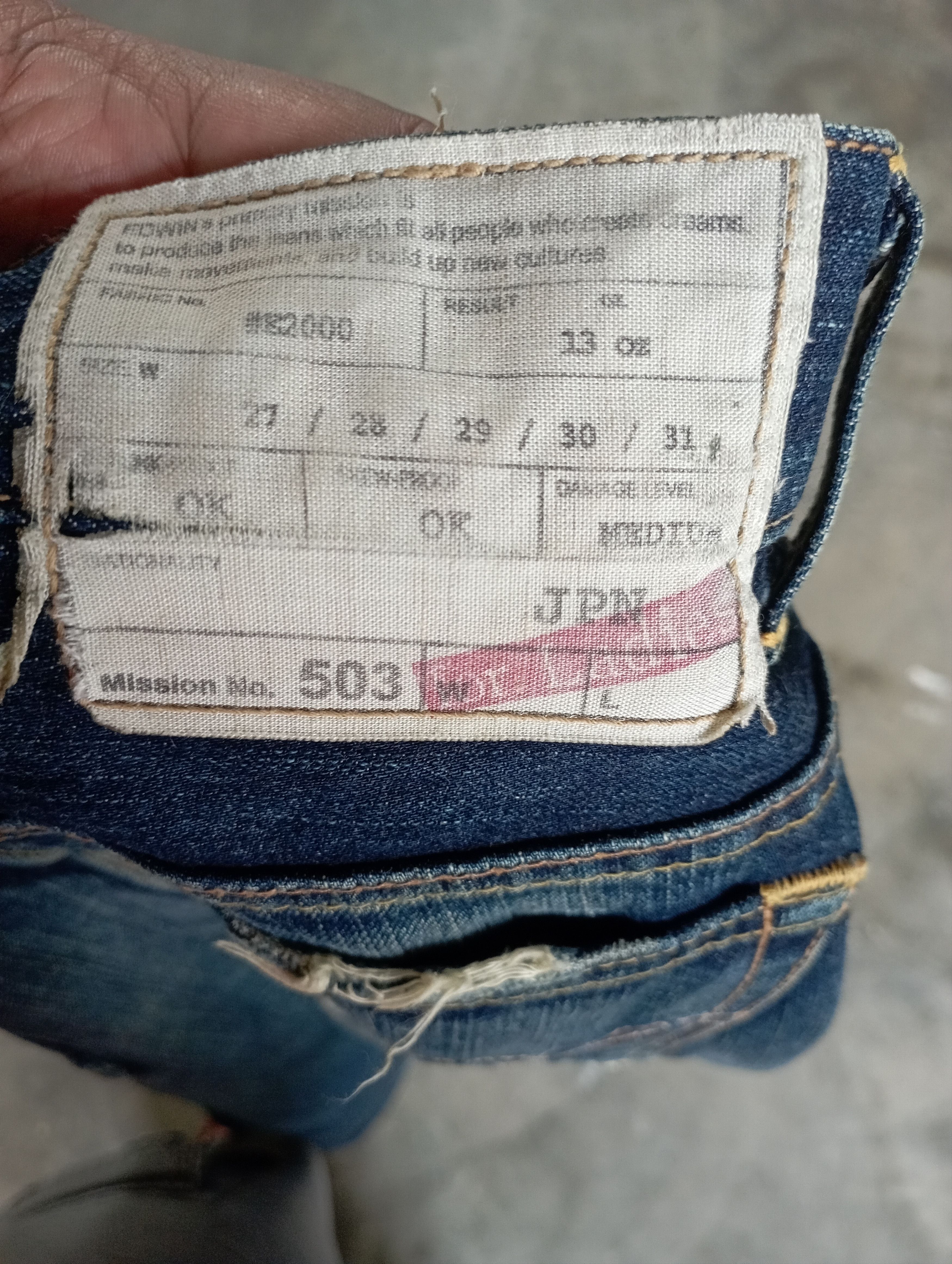 Edwin Flare Jeans Japan Edwin 503 Stone Wash Bootcut Jeans Size 29" - 15 Thumbnail