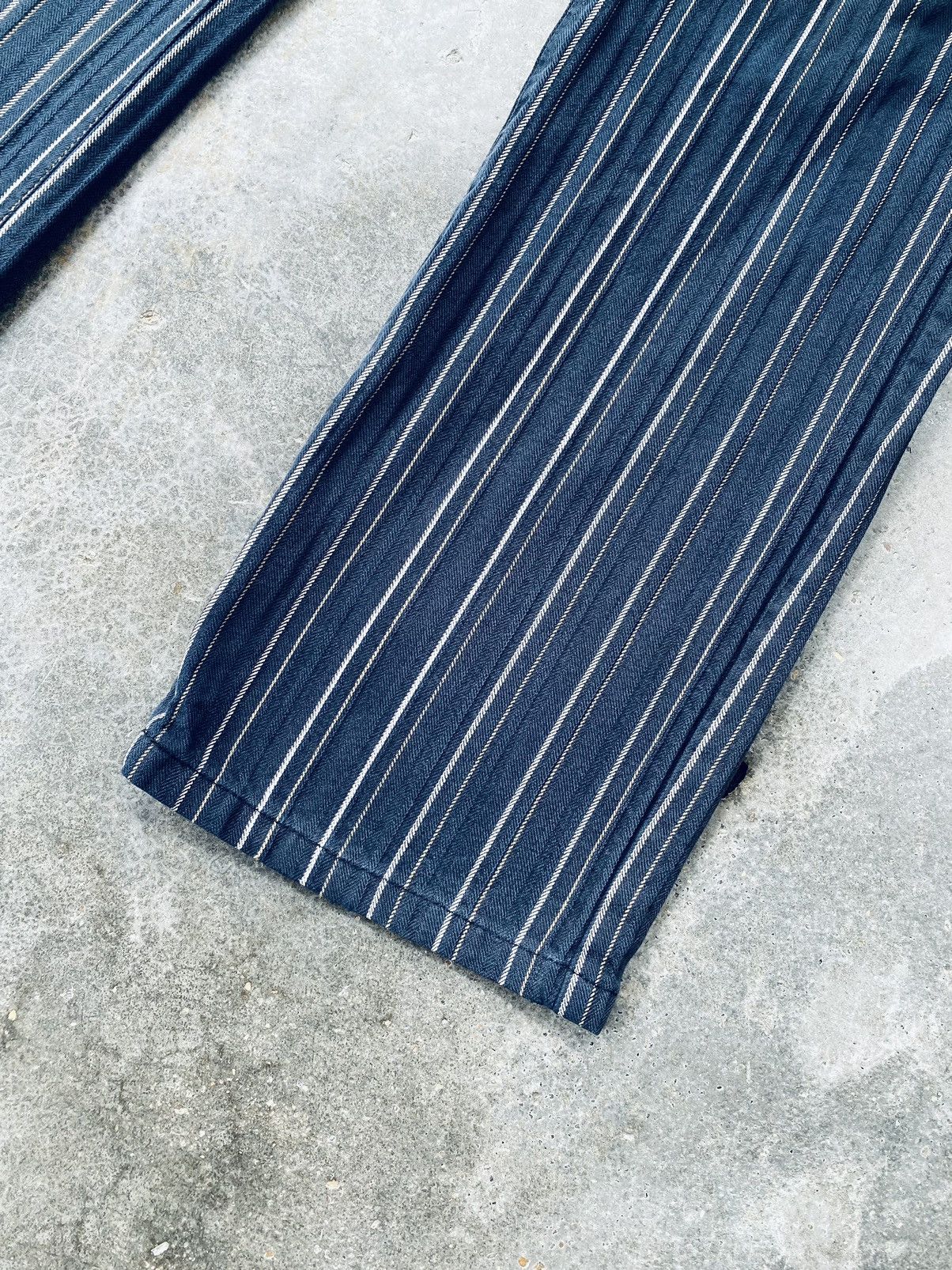 Vintage Vintage Ikka Herringbone Striped Distressed Pants Size US 30 / EU 46 - 11 Thumbnail
