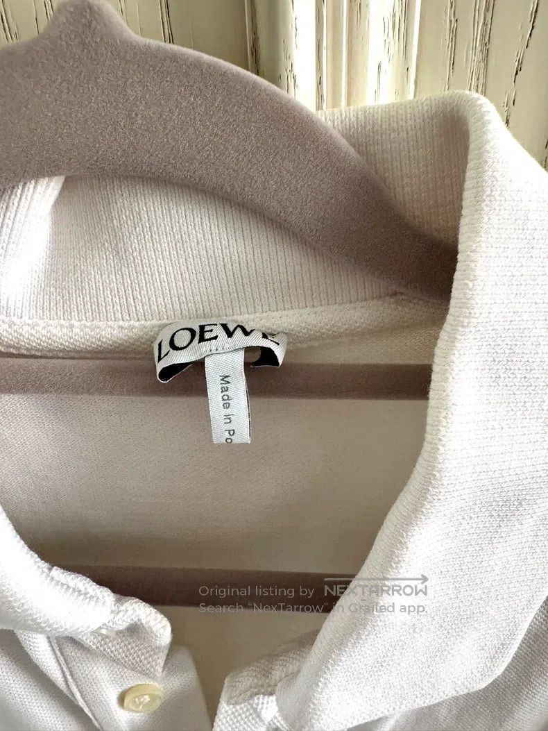Loewe Loewe Men's White Polo T-Shirt Size US M / EU 48-50 / 2 - 2 Thumbnail