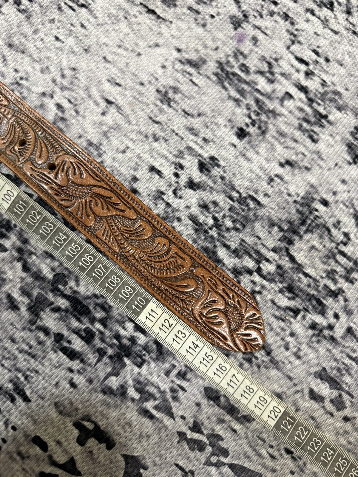 Vintage Vintage Leather Belt Inspired By Chrome Hearts Silver Cross Size 44 - 9 Thumbnail