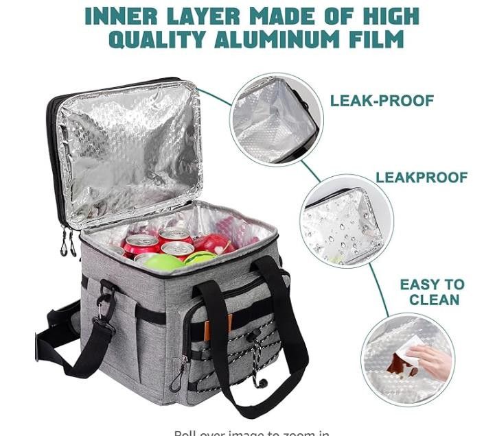 NBDN Nobrandedon 2-Tier Reusable Insulated Lunch Box with Strap, Leakproof Size ONE SIZE - 1 Thumbnail