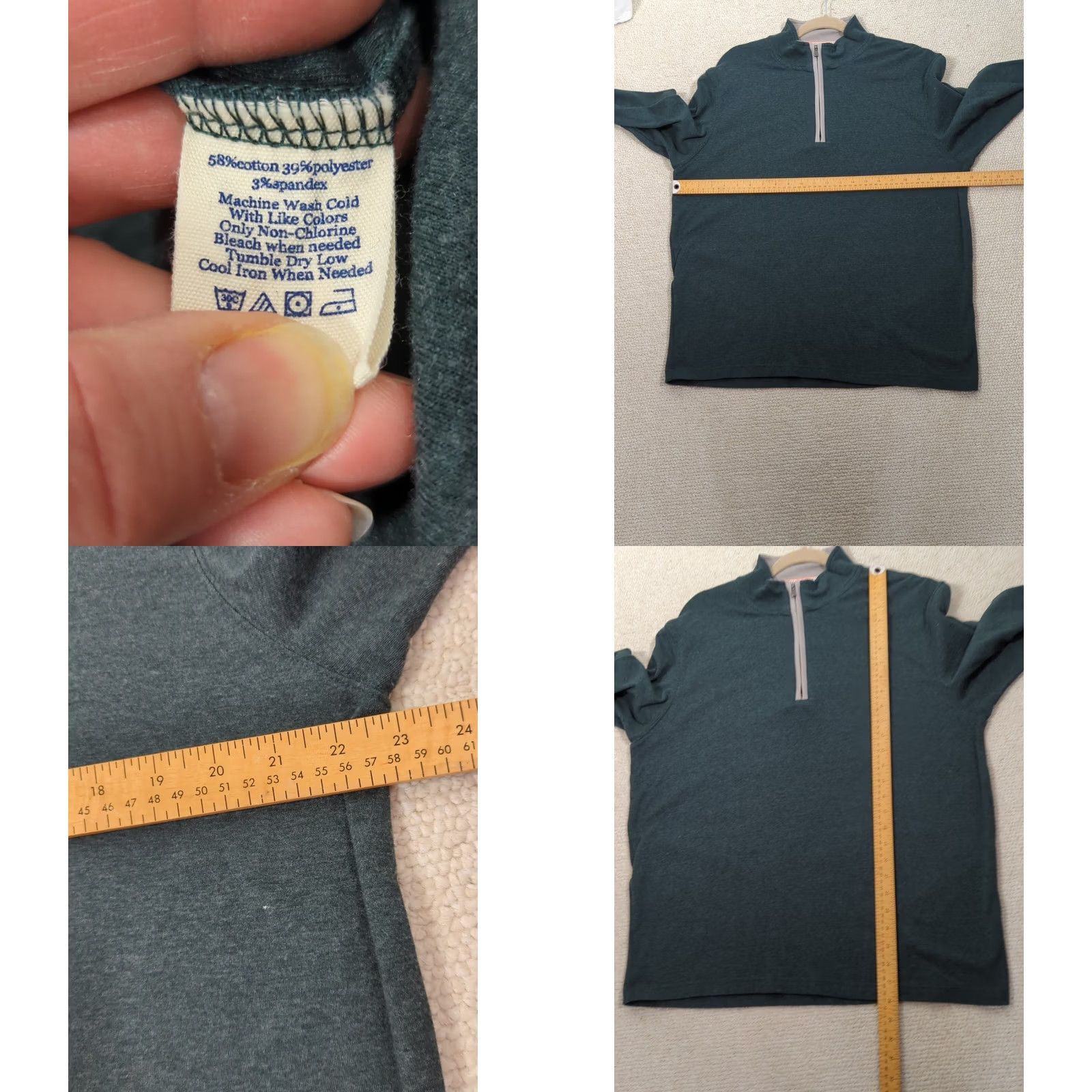 Vintage The Normal Brand Pullover Shirt Green XL Long Sleeve Mock Neck Cotton blend 1/4 Zip Size US XL / EU 56 / 4 - 8 Thumbnail