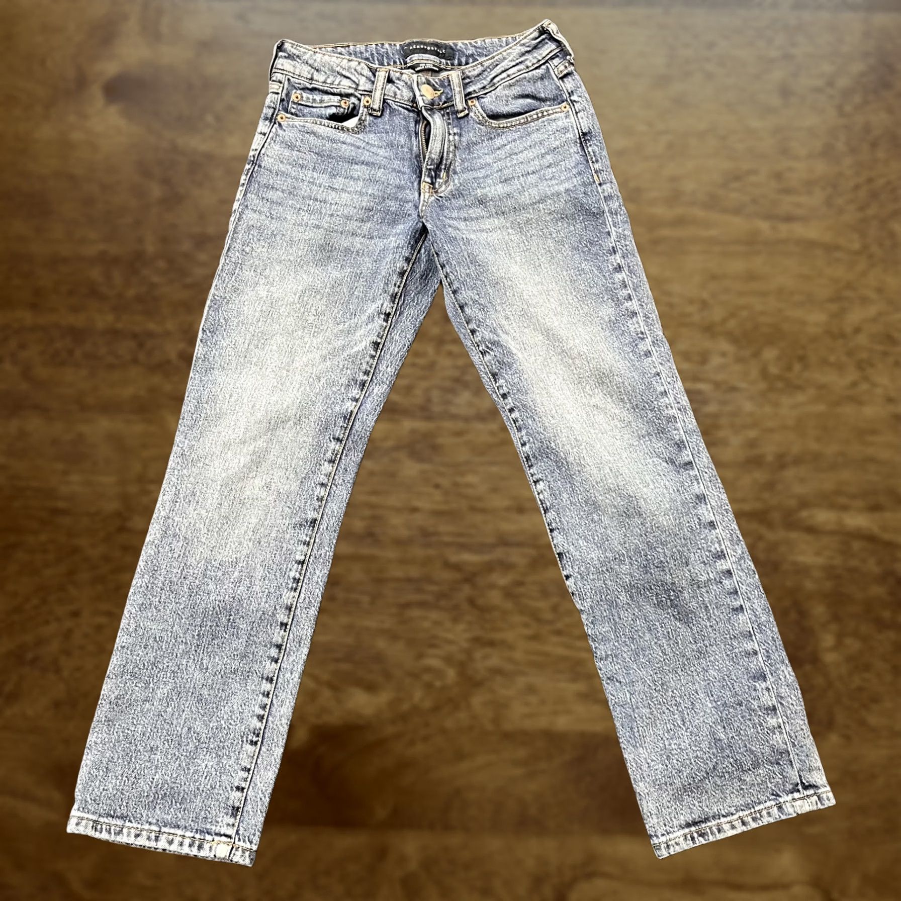 Vintage Aéropostale Jeans Mid Rise Ankle Straight Womens 0 Medium Blue Stretch Denim Jeans Women Regular Fit Pocket Zip Closure Size 25" / US 0 / IT 36 - 1 Thumbnail