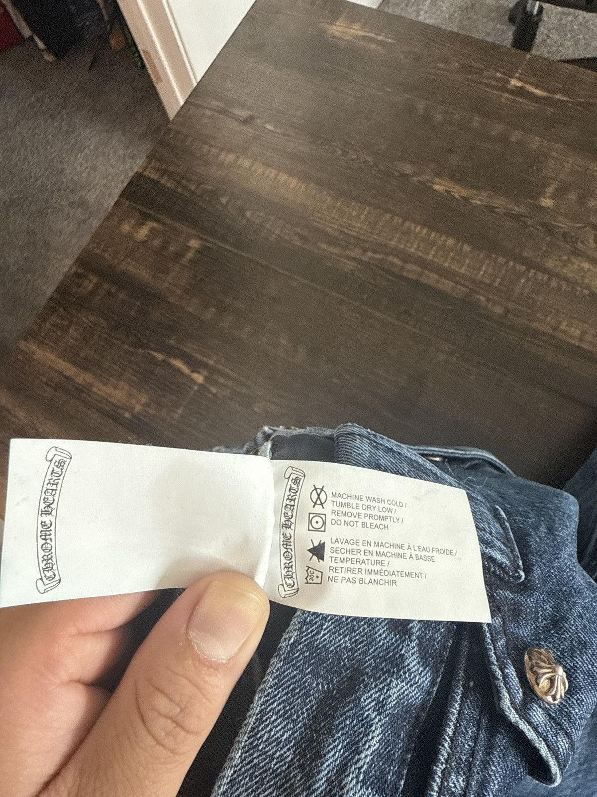 Chrome Hearts Chrome Hearts Straight Leg Blue Jeans Size US 34 / EU 50 - 6 Thumbnail