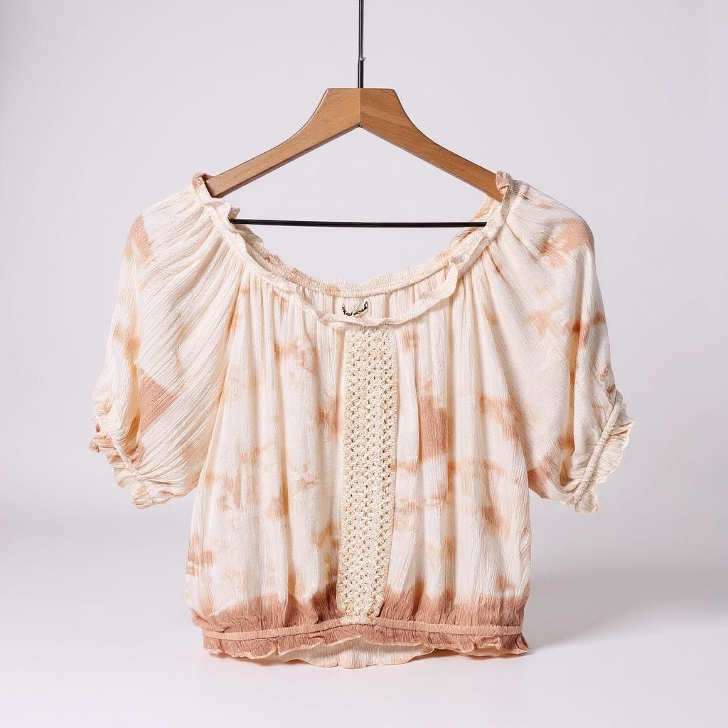 Other KIWI & PUNCH Tie Dye Ruffle Smocked Crop Top Womens Medium Size M / US 6-8 / IT 42-44 - 1 Thumbnail