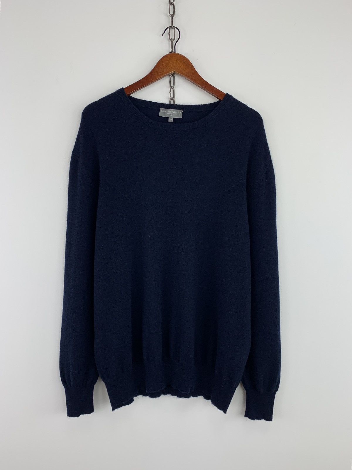 Pull 100% Cachemire Maria Di Ripabianca - Vert Anisé, Taille 36/38, Occasion Très Bon état