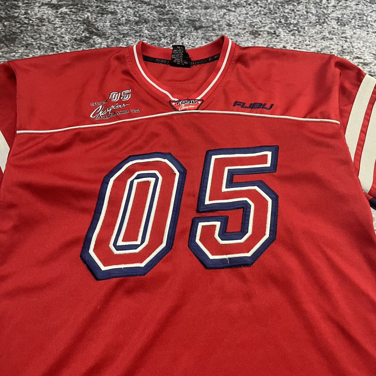 Fubu Vintage Y2K FUBU 05 Jersey Hip-Hop Skater Red Blue Large Size US L / EU 52-54 / 3 - 5 Thumbnail