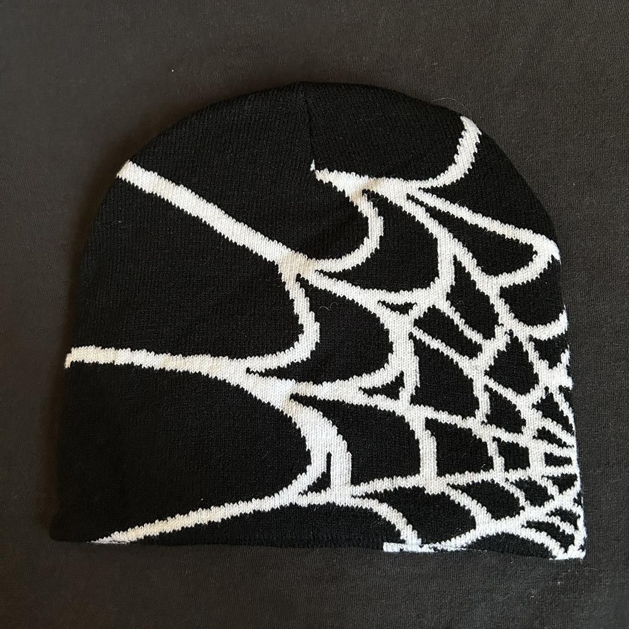 Vintage Y2K 2000s Style Spider Web All Over Print Skater Beanie Size ONE SIZE - 4 Thumbnail