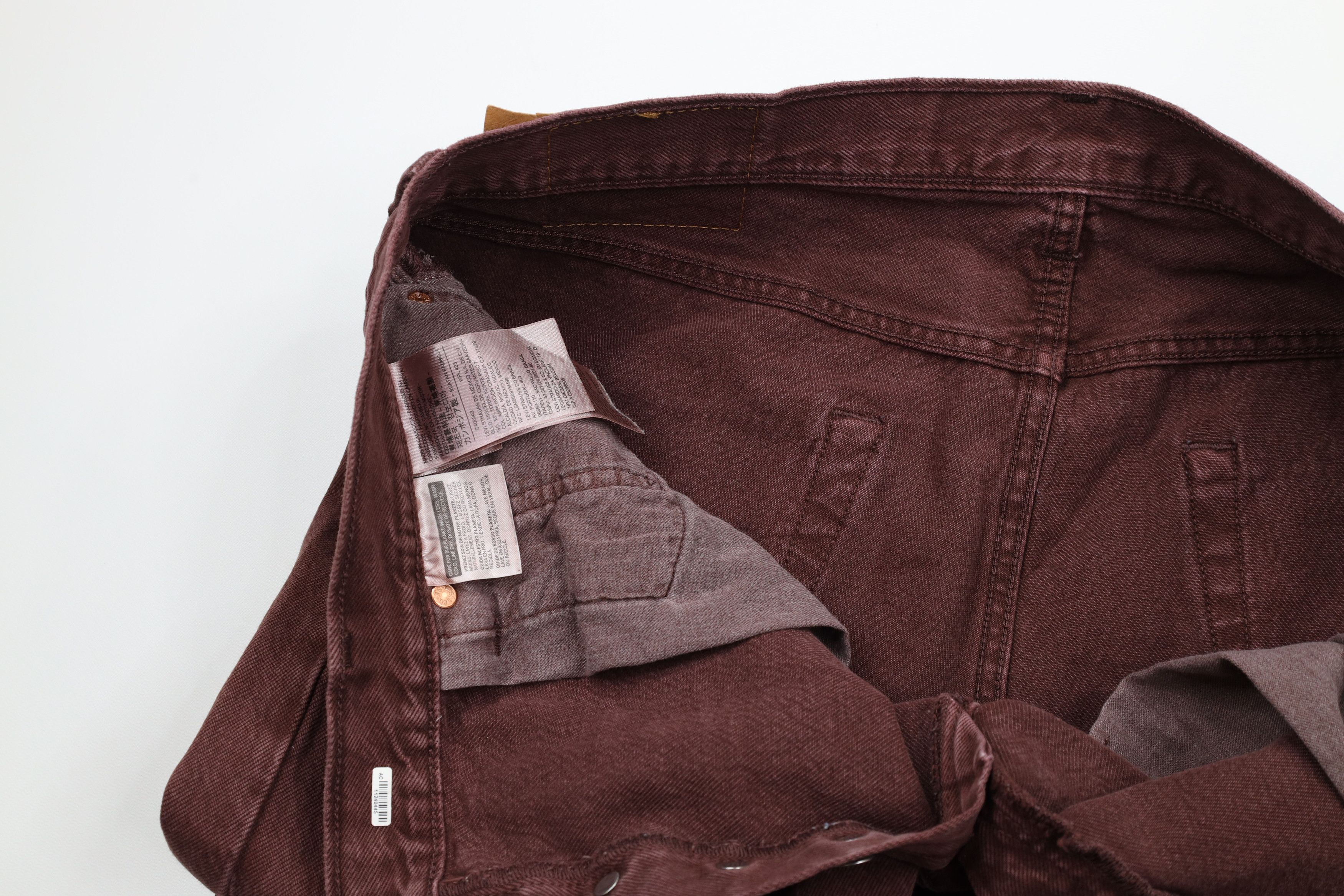 Levi's × Vintage Vintage Y2K Levis 501xx Button Fly Original Fit Jeans Red Size US 36 / EU 52 - 8 Thumbnail