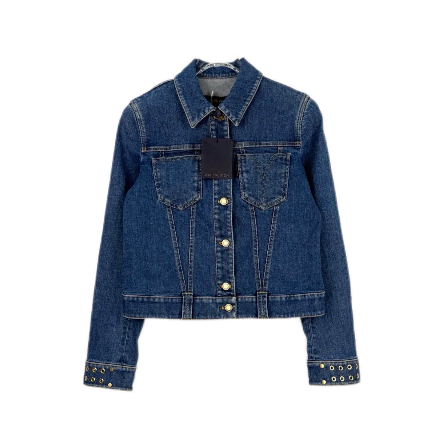 Louis Vuitton Louis Vuitton Washed Blue Denim Jacket With Rivets - dmc Size US M / EU 48-50 / 2 - 1 Thumbnail