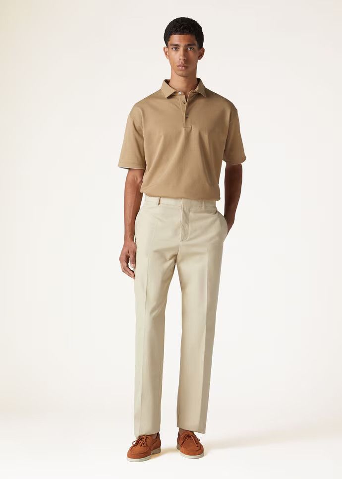 Loro Piana o1w1db10824 Cotton Polo Shirt in Brown Size US XL / EU 56 / 4 - 6 Thumbnail