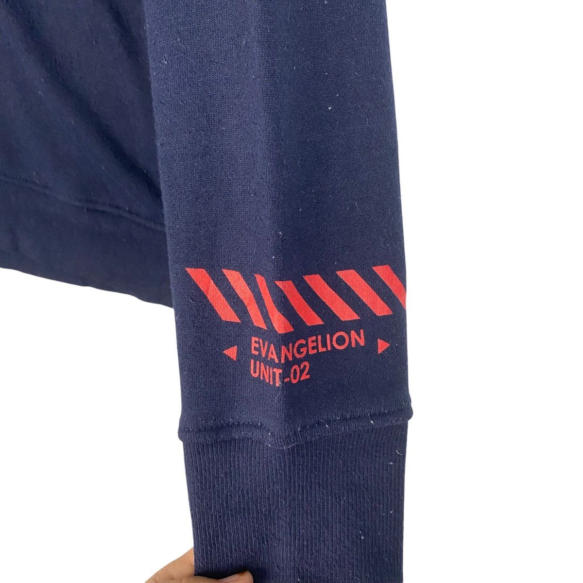 Designer Vintage Eva 02 Long Sleeve Tshirt Embroidered Navy Blue Size US L / EU 52-54 / 3 - 5 Thumbnail