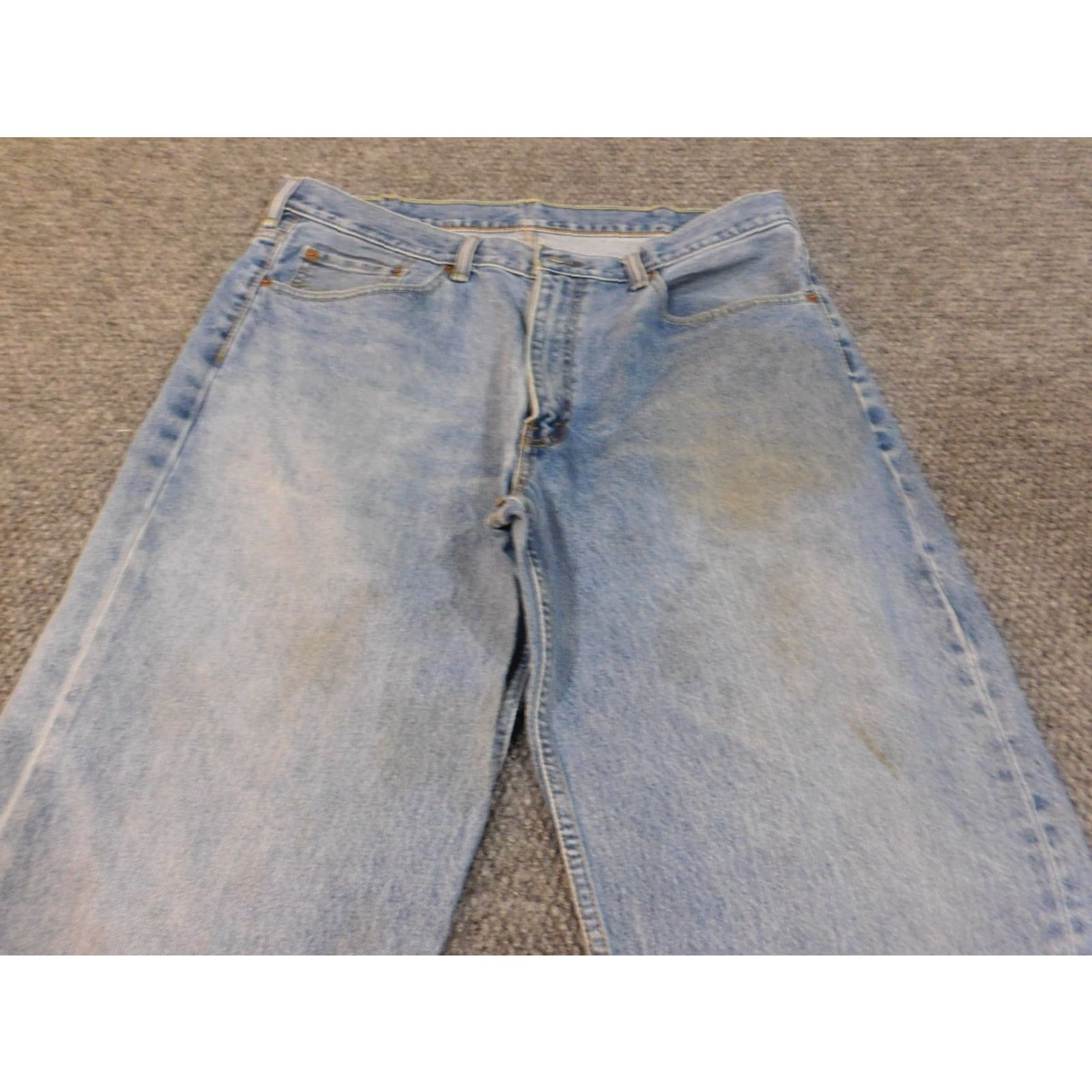 Levi's Levis 550 Jeans Mens 38x29 Blue Relaxed Denim Straight Pocket Zipper Regular 550 Model Cowboy Vintage No 90s Size US 38 / EU 54 - 3 Thumbnail