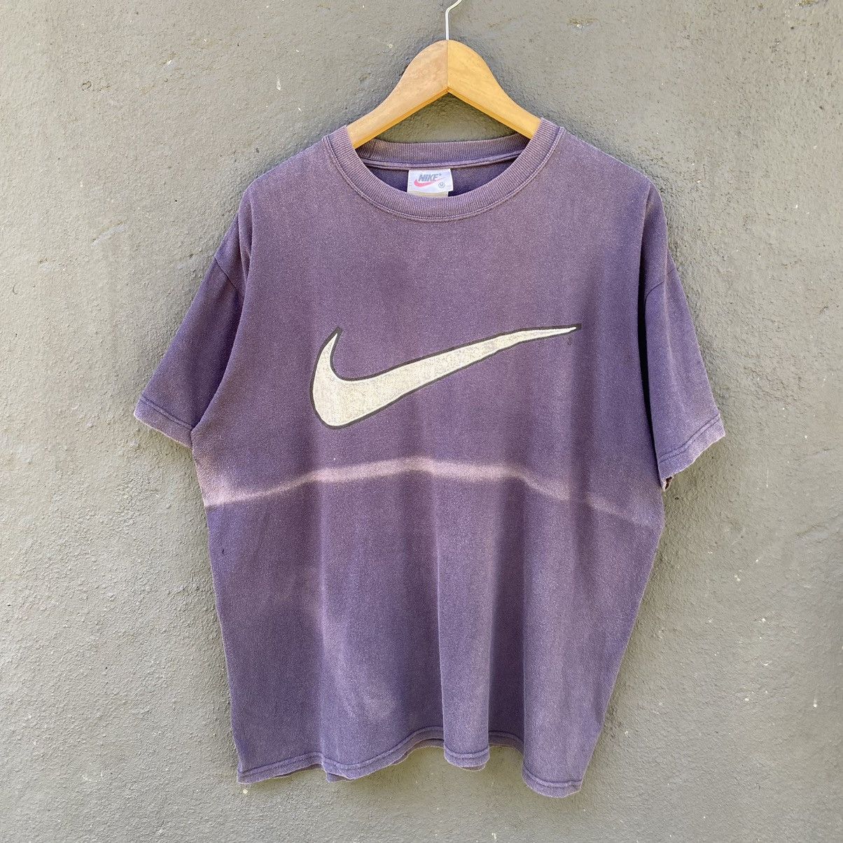 Thrashed Faded Vintage Y2K Nike Big Logo Boxy Tshirt