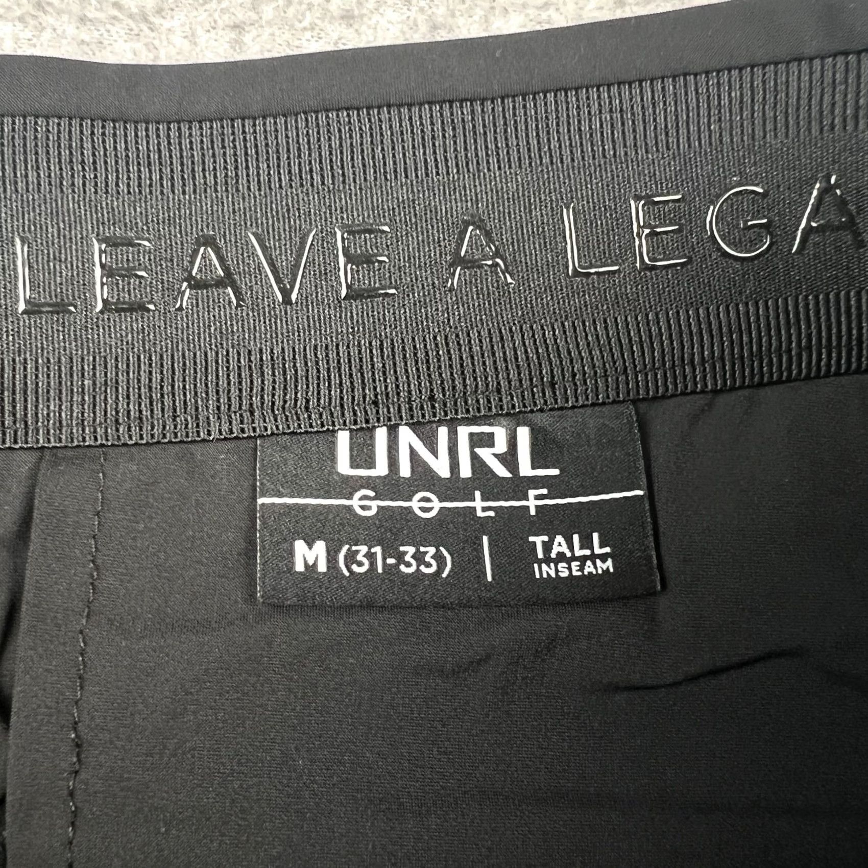 Vintage UNRL Golf Pants Slim Fit Stretch Performance 34x32 Mens Black Tapered Leg Chino Regular Waist 34 Inseam 32 Size US 34 / EU 50 - 3 Thumbnail