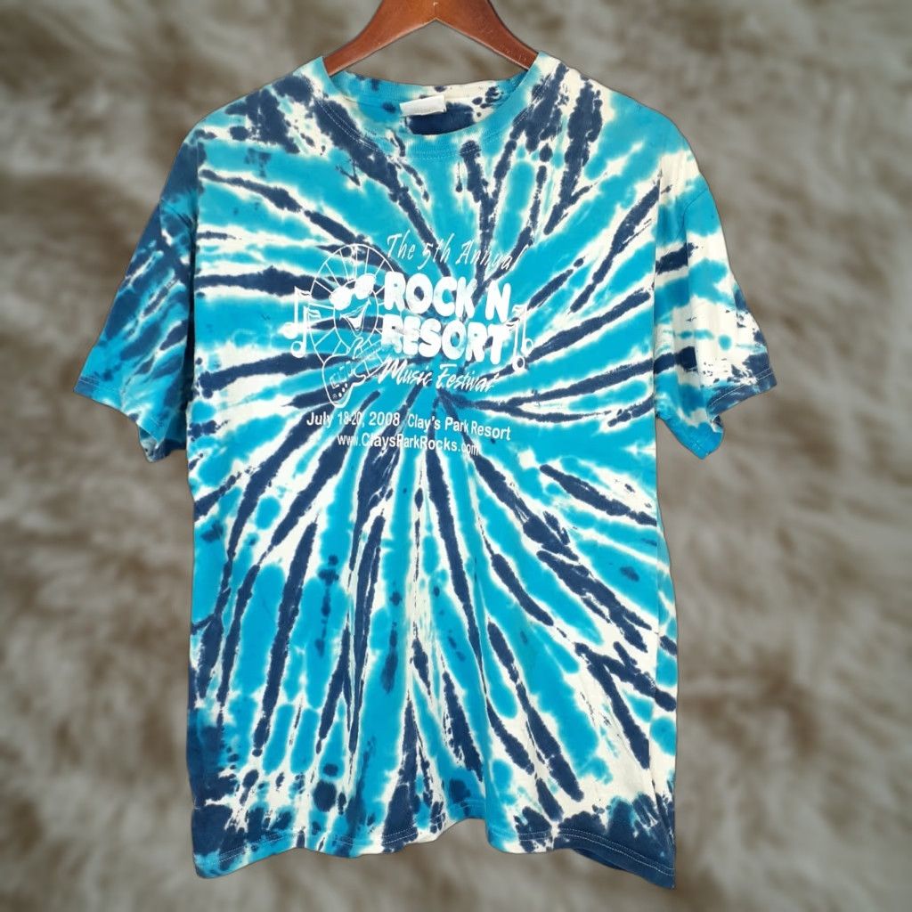 Hanes Vtg Rock n Resort Signed Gregg Rolie Music Festival Tie Dye T Shirt Fits Small Size US S / EU 44-46 / 1 - 1 Thumbnail