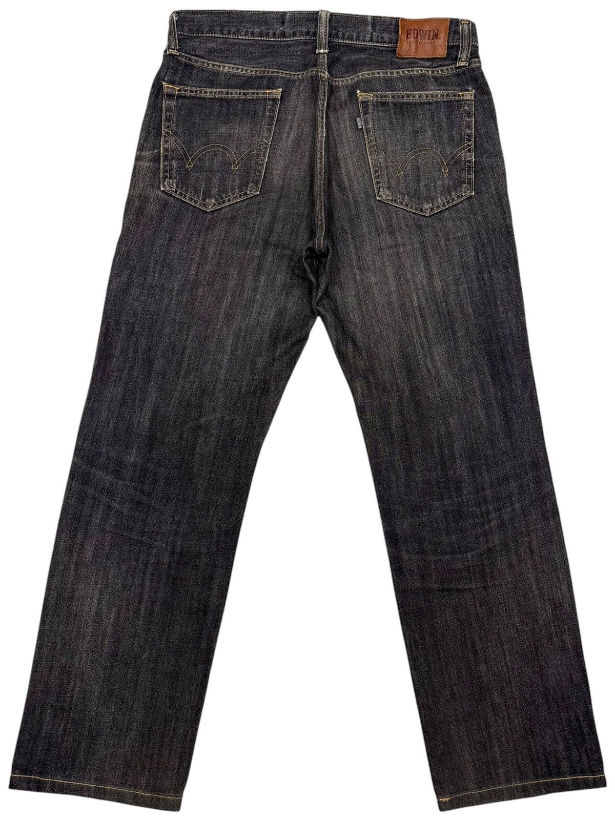 Kapital VINTAGE EDWIN BLACK DISTRESS REGULAR DENIM JEANS Size US 32 / EU 48 - 8 Thumbnail