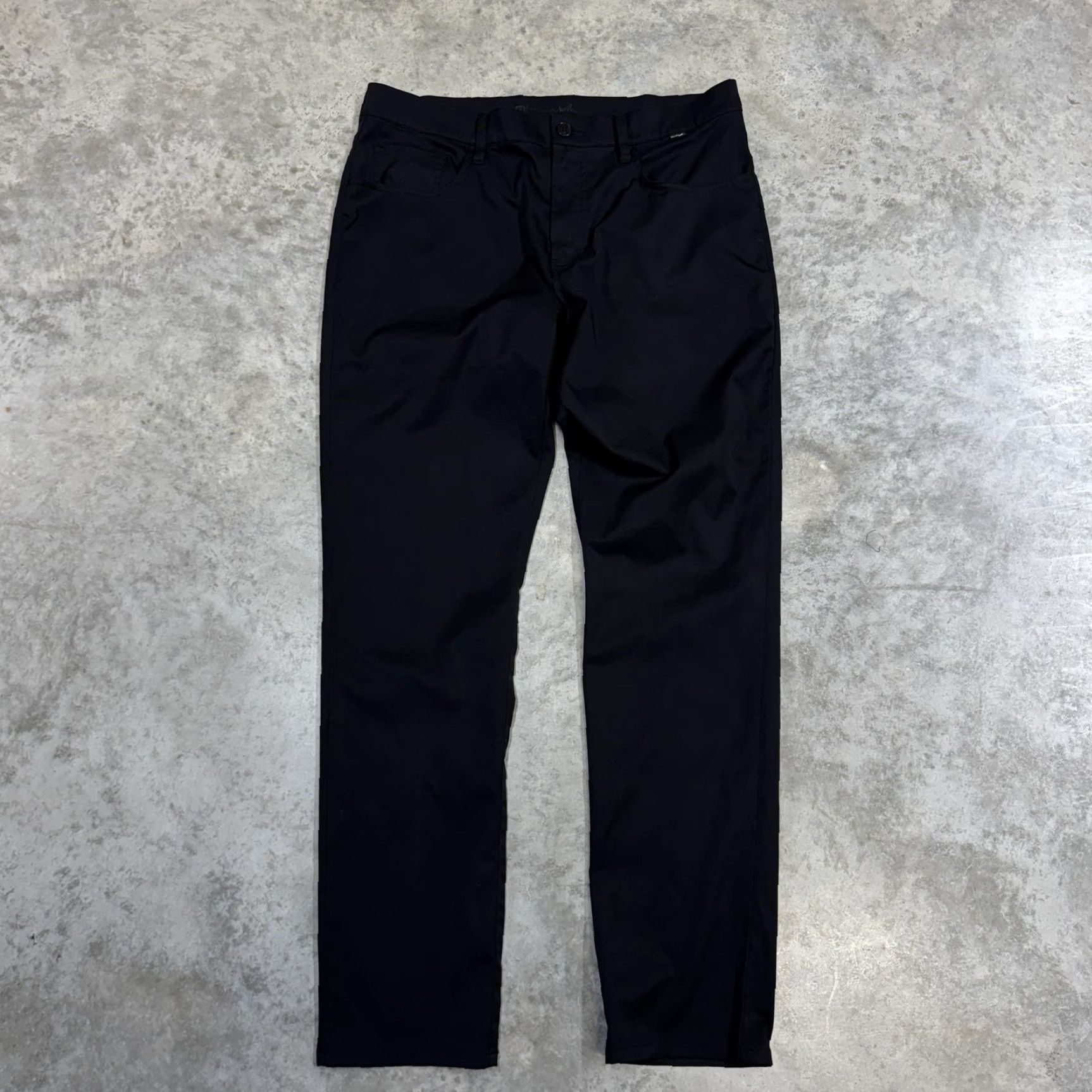 TravisMathew TravisMathew Pants Mens 35x31 Black Golf Chinos Casual Performance Polyester Size US 33 - 2 Thumbnail