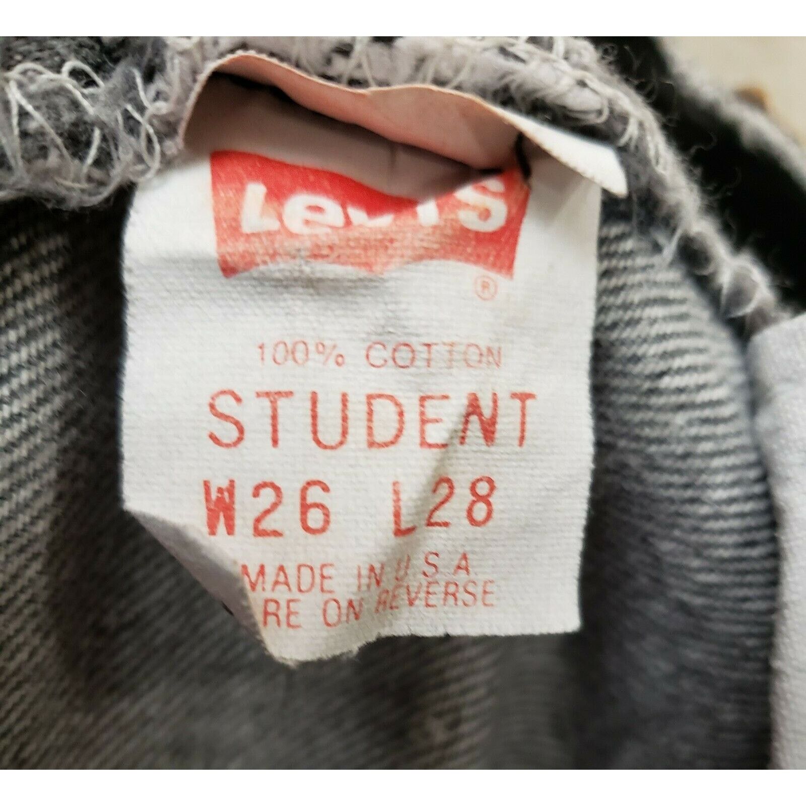 Levi's Levis 501 VTG 80s Student Black Acid Button Fly boyfriend 26 Size 26" / US 2 / IT 38 - 6 Thumbnail