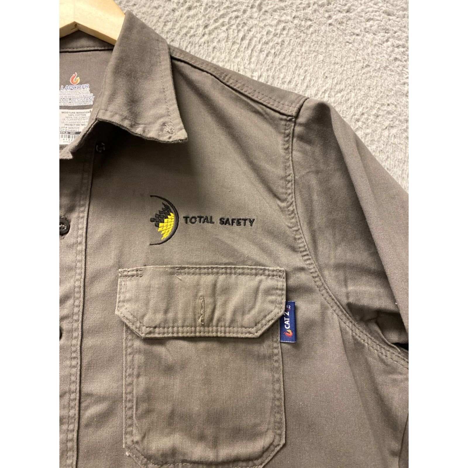 Vintage VINTAGE Lipco FR Flame Resistant Welding Shirt Heavy Weight Cotton Men Large Gray Safety Workwear Size US L / EU 52-54 / 3 - 2 Thumbnail