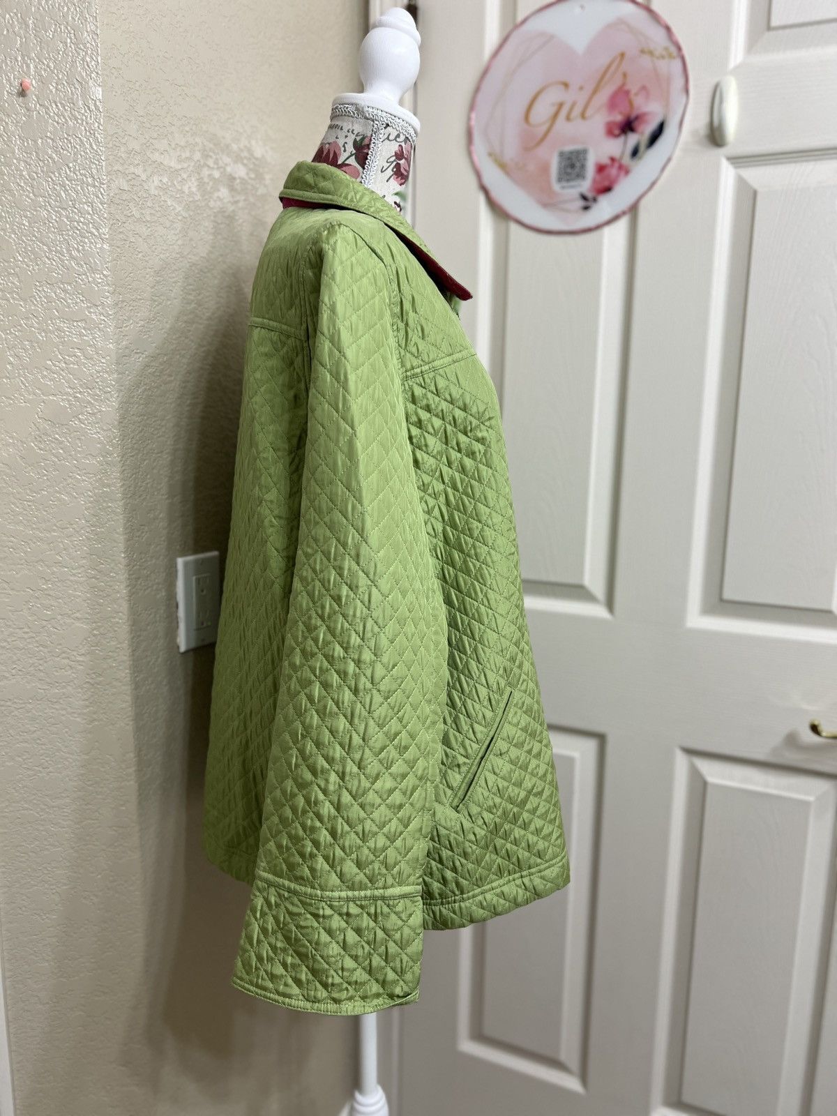 Quacker Factory Quacker Factory light green silk jacket size L Size L / US 10 / IT 46 - 2 Thumbnail