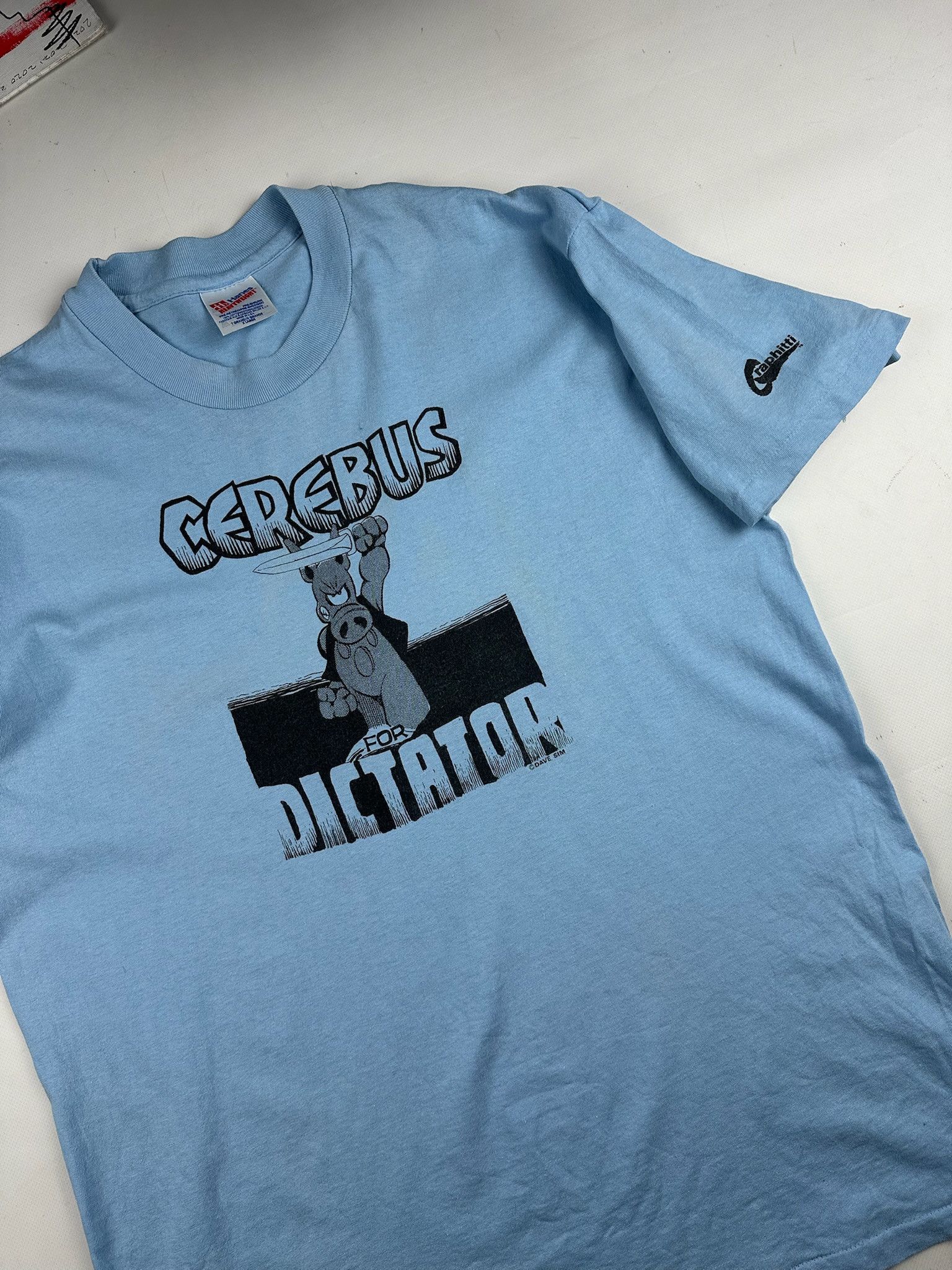 DC Comics Vintage 90s Cerebus Graphitti comics marvel dc T-Shirt Size US XL / EU 56 / 4 - 3 Thumbnail