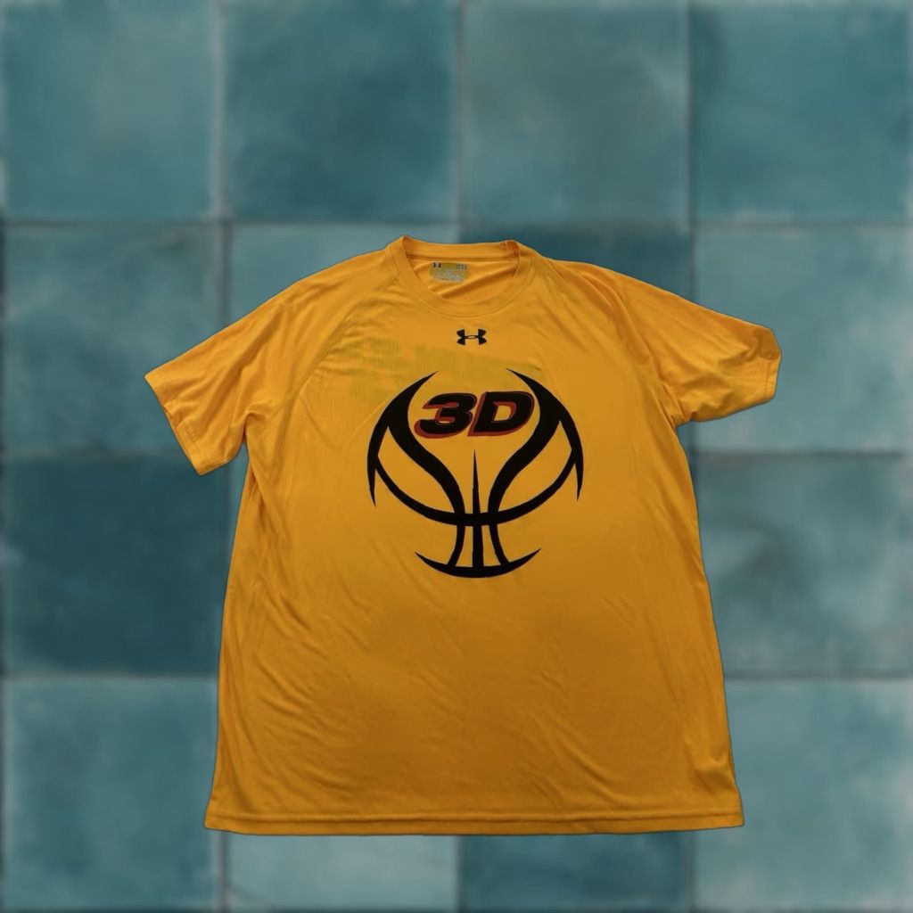 Under Armour Under Armour Shirt Mens L Yellow Triple Double Basketball Crew Neck Short Sleeve Graphic Print Size US L / EU 52-54 / 3 - 1 Thumbnail