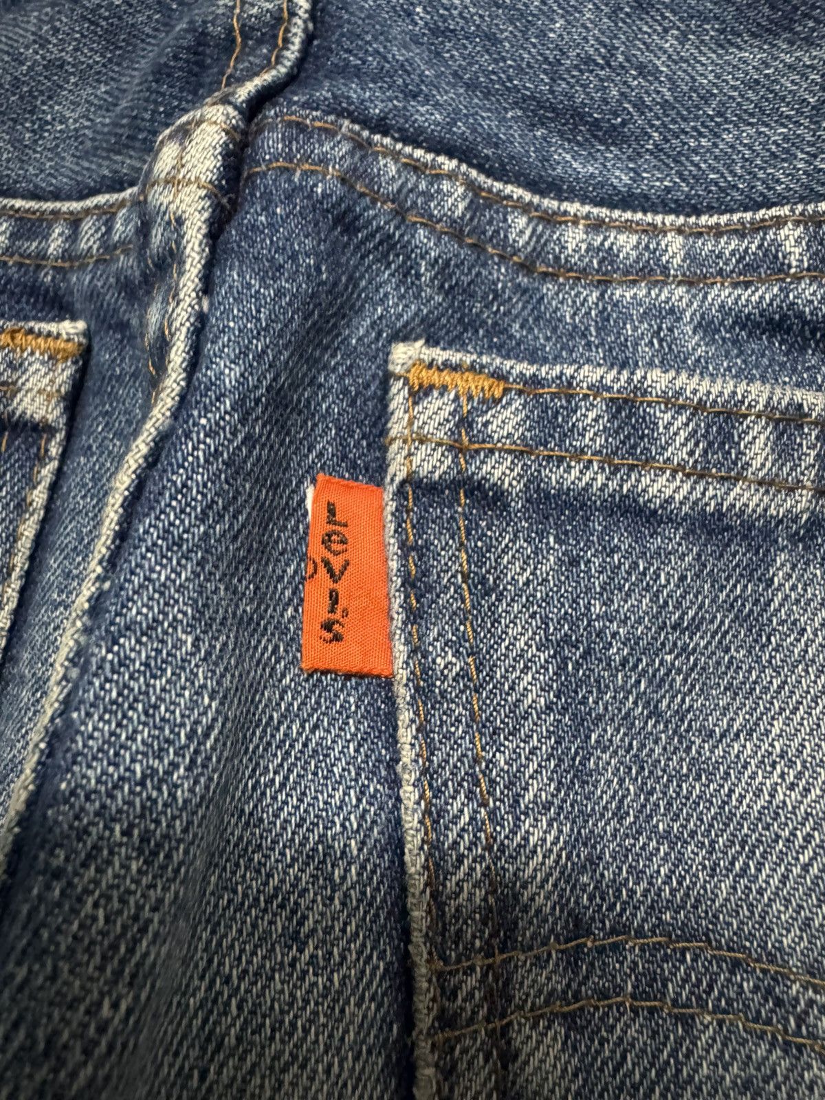 Levi's 💥INSANE💥VINTAGE Y2K LEVIS SAND WASHED DISTRESSED ORANGE TAB Size US 29 - 16 Thumbnail