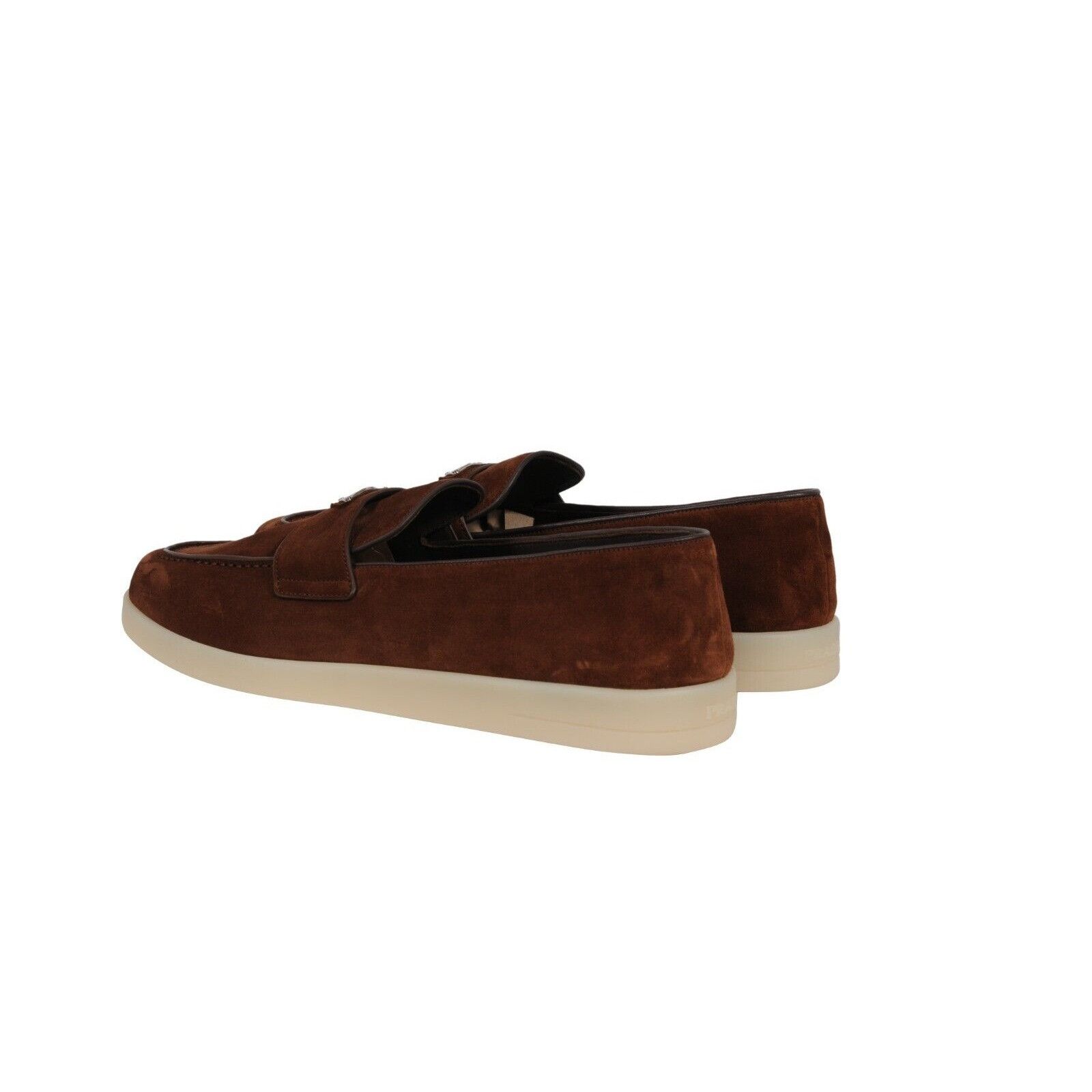 Prada Saint Tropez Suede Loafers Brown Triangle Size US 11 / EU 44 - 5 Thumbnail
