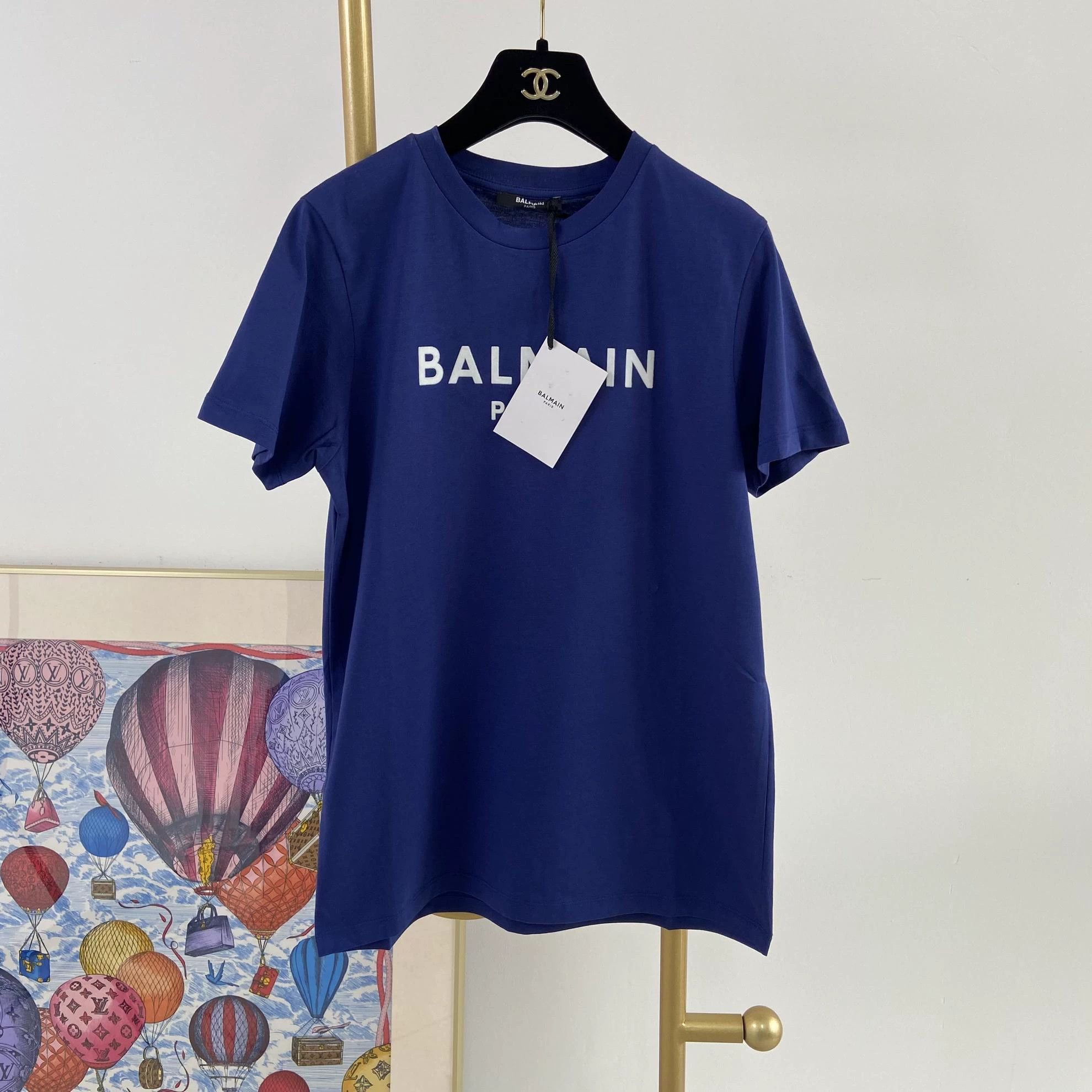 Balmain Balmain blue logo T-shirt 14A Size US XS / EU 42 / 0 - 1 Thumbnail