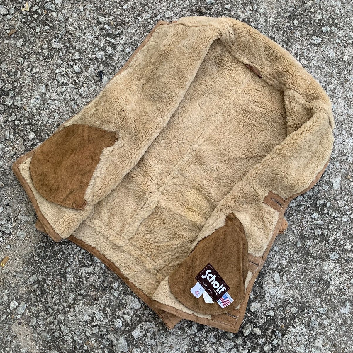 Schott × Vintage Schott Vest Leather Jacket Size US L / EU 52-54 / 3 - 3 Thumbnail