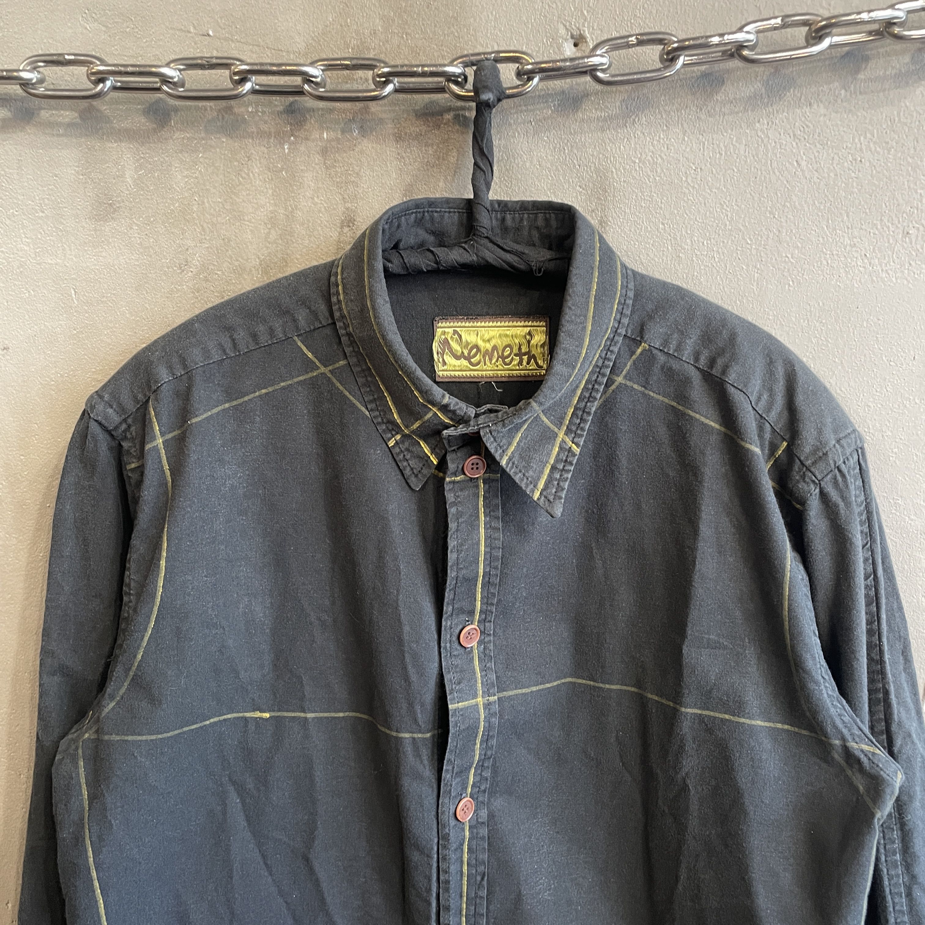 Christopher Nemeth NEMETH Hand-Drawn Stitch Line Printed Shirt Size US M / EU 48-50 / 2 - 3 Thumbnail