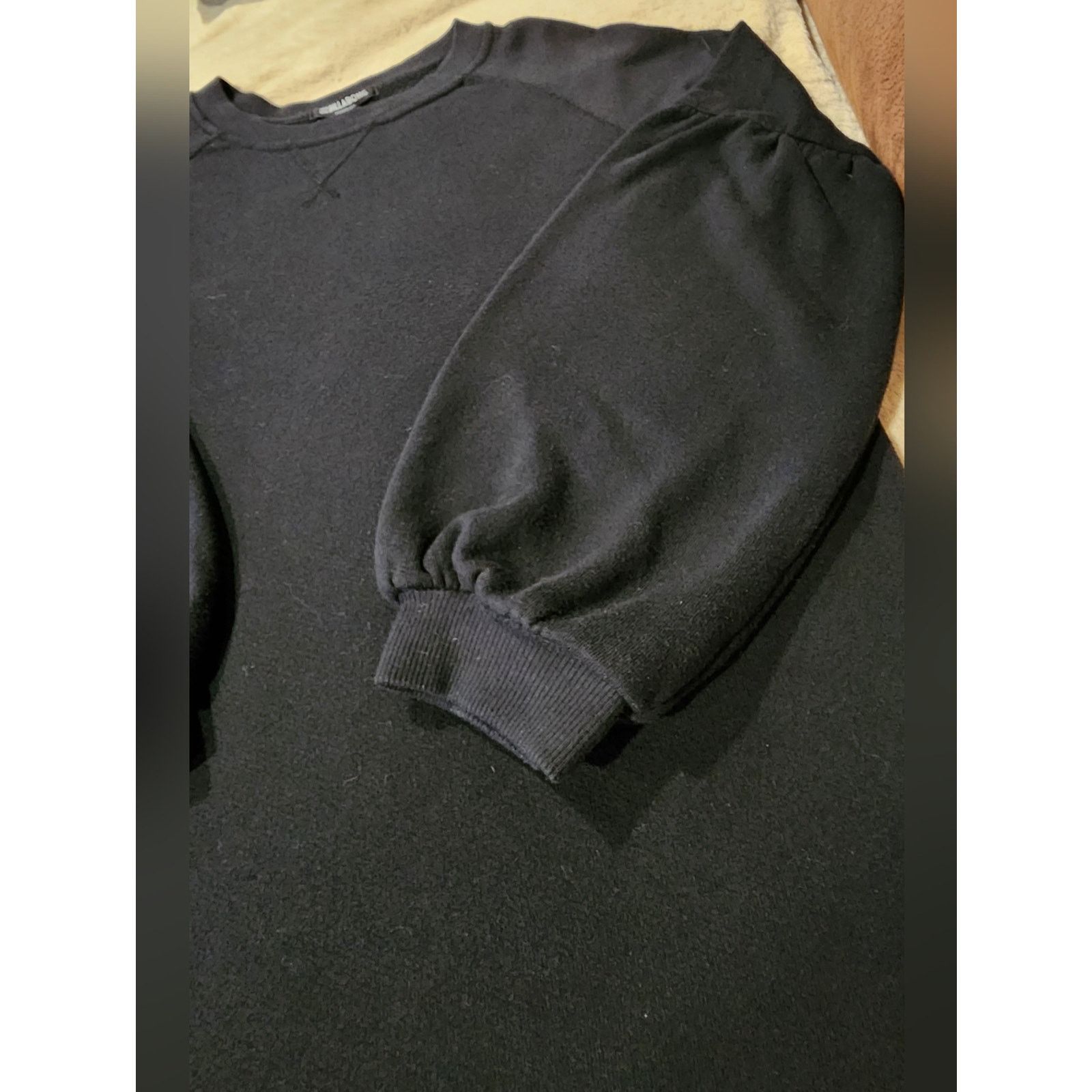 Billabong Billabong Black Crewneck Balloon-Sleeve Sweater Women's Med Size M / US 6-8 / IT 42-44 - 4 Thumbnail
