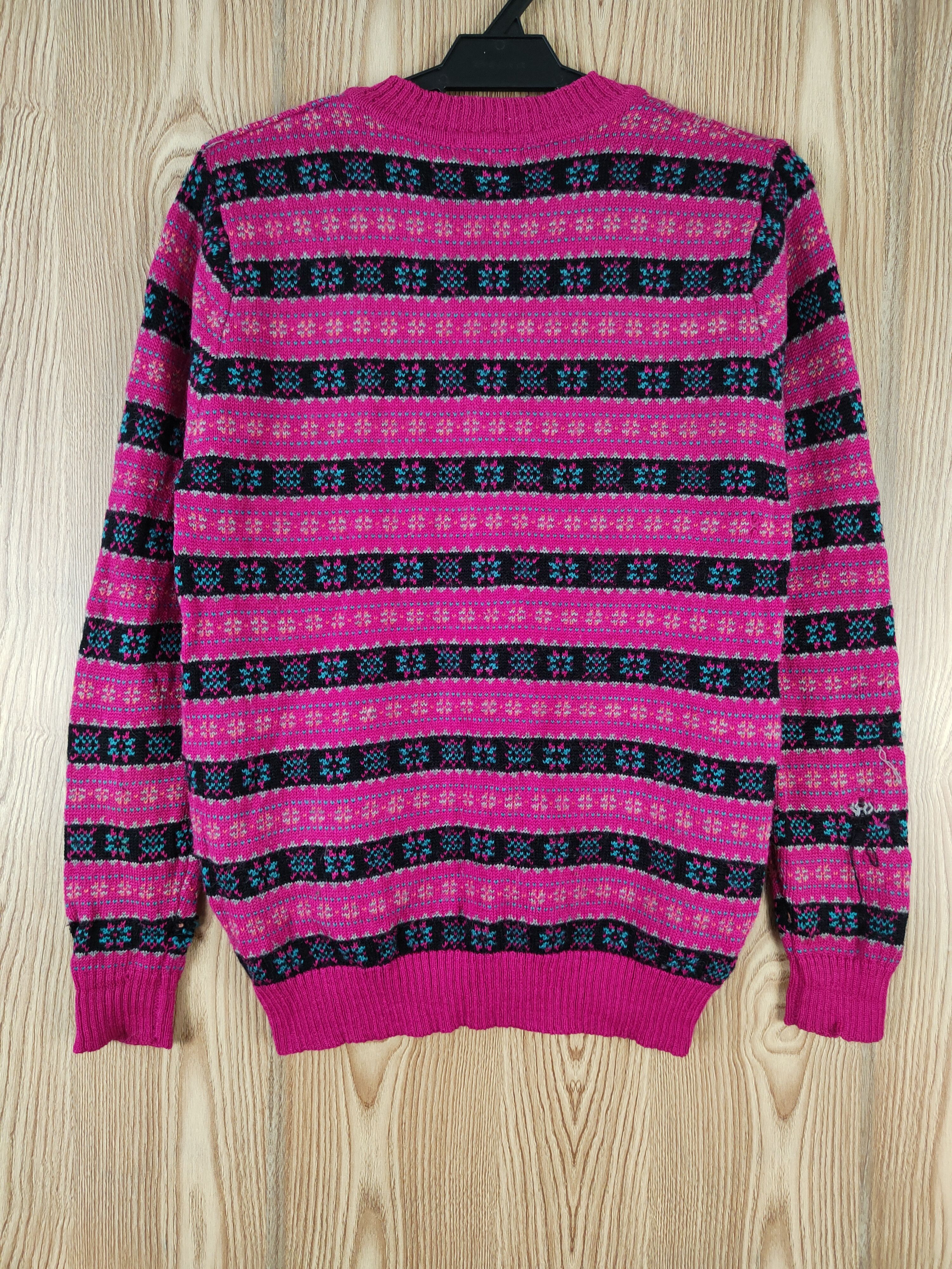 Japanese Brand Piers Dark Pink Knitwear art design Cardigan #W134 Size M / US 6-8 / IT 42-44 - 7 Thumbnail