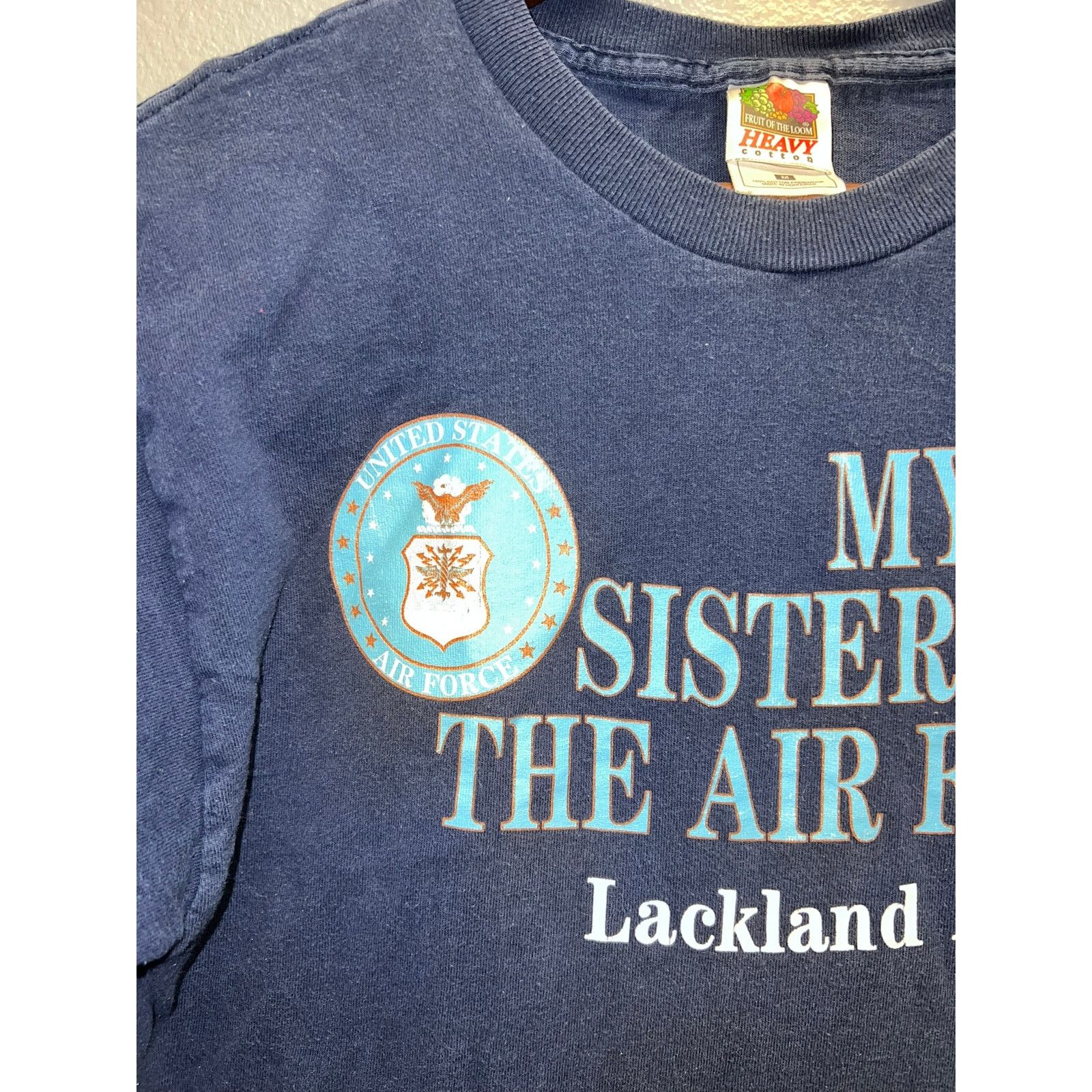 Fruit Of The Loom Vintage Lackland Air Force Base Shirt 90s Tee VTG M Size US M / EU 48-50 / 2 - 3 Thumbnail