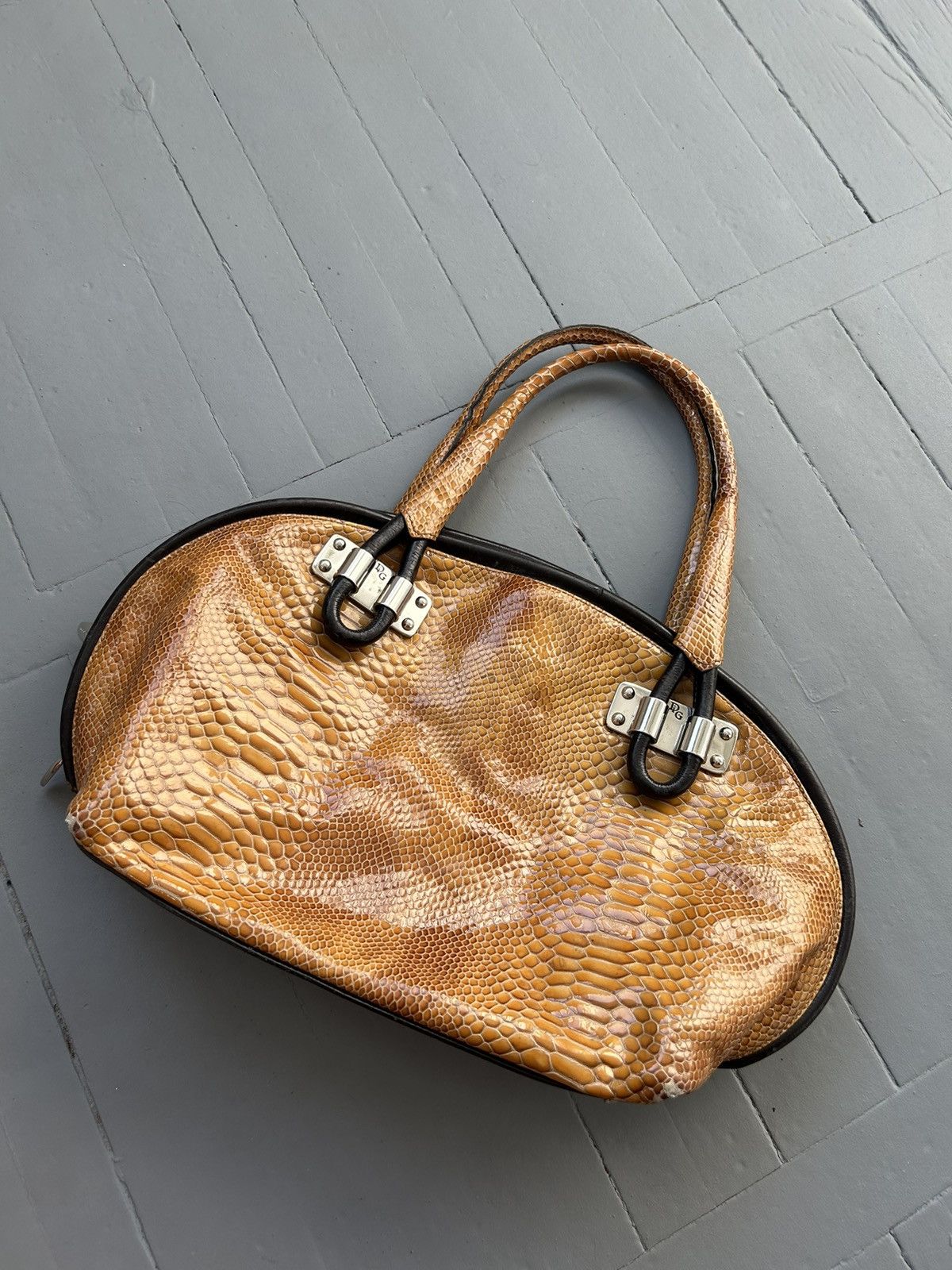 Japanese Brand Leather python alligator vintage bag Size ONE SIZE - 2 Thumbnail