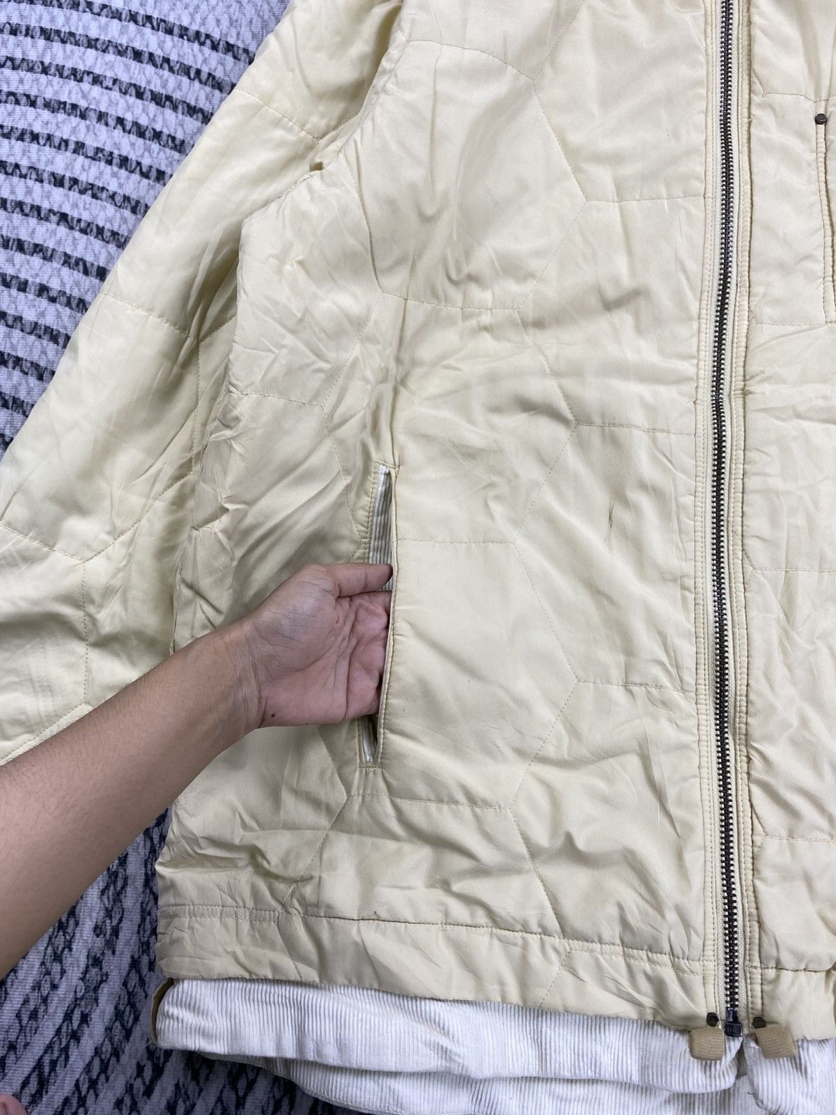 Diesel Vintage Diesel Beige Double Pocket Zipper Jacket Size US L / EU 52-54 / 3 - 7 Thumbnail