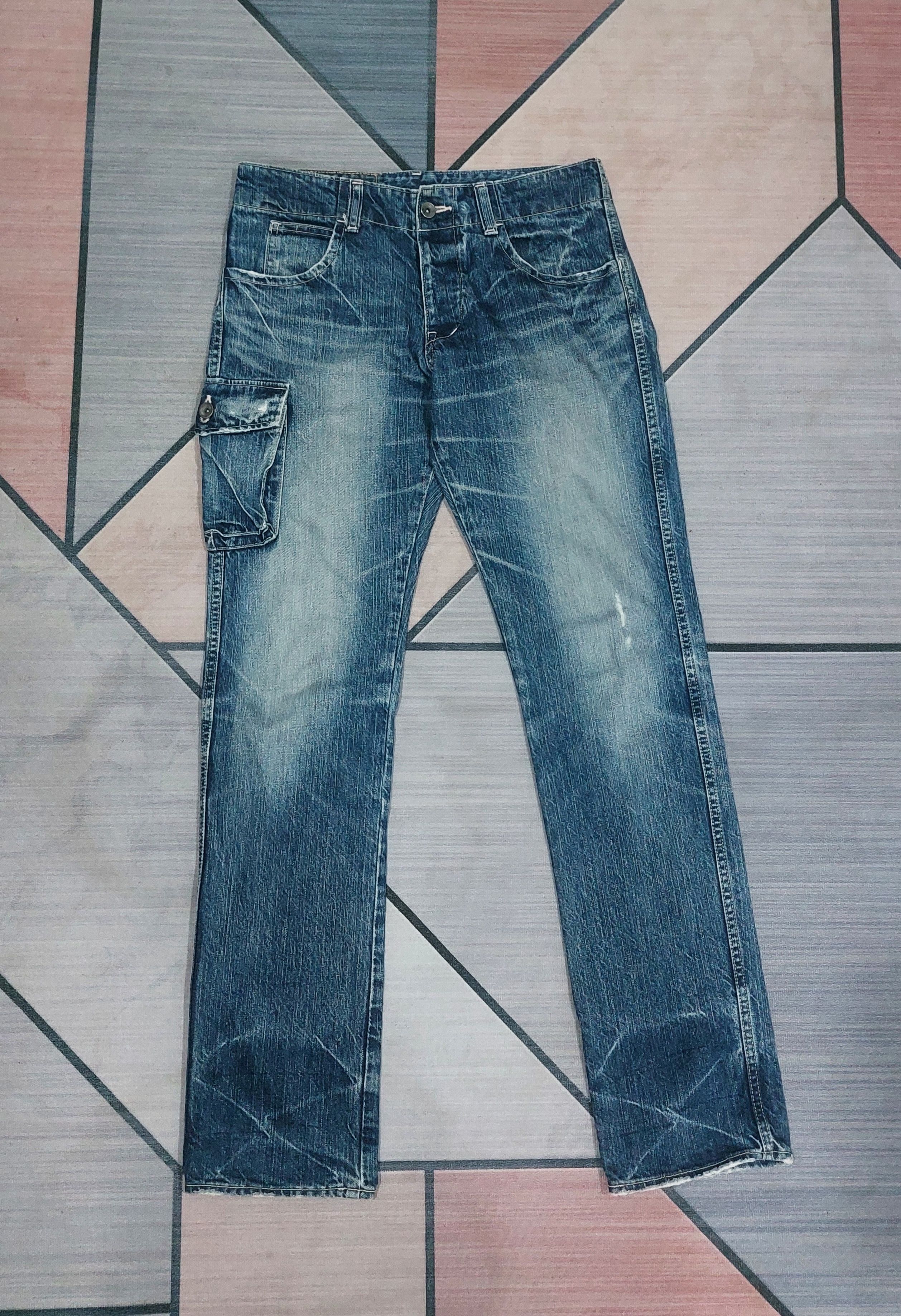 Johnbull Vintage 90's Johnbull Kojima Japan Cargo Multi Pocket Denim Size US 31 - 1 Thumbnail