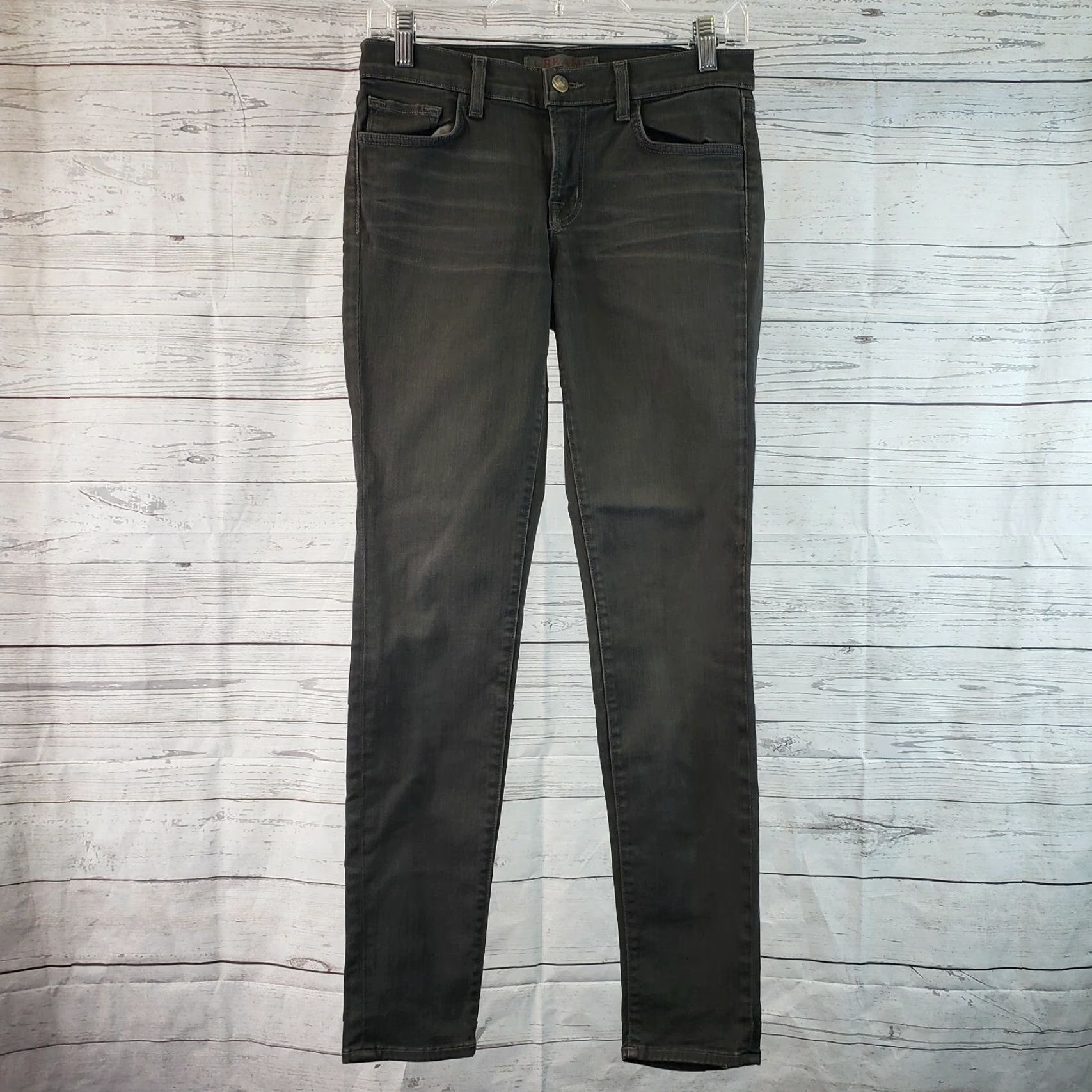 J Brand J Brand Womens Skinny Jeans Sz 27 Gray Dark Low Rise Denim 98% Cotton 2% Elastane Womens Jeans Skinny Leg 27 Gray Dark Size 27" / US 4 / IT 40 - 2 Thumbnail